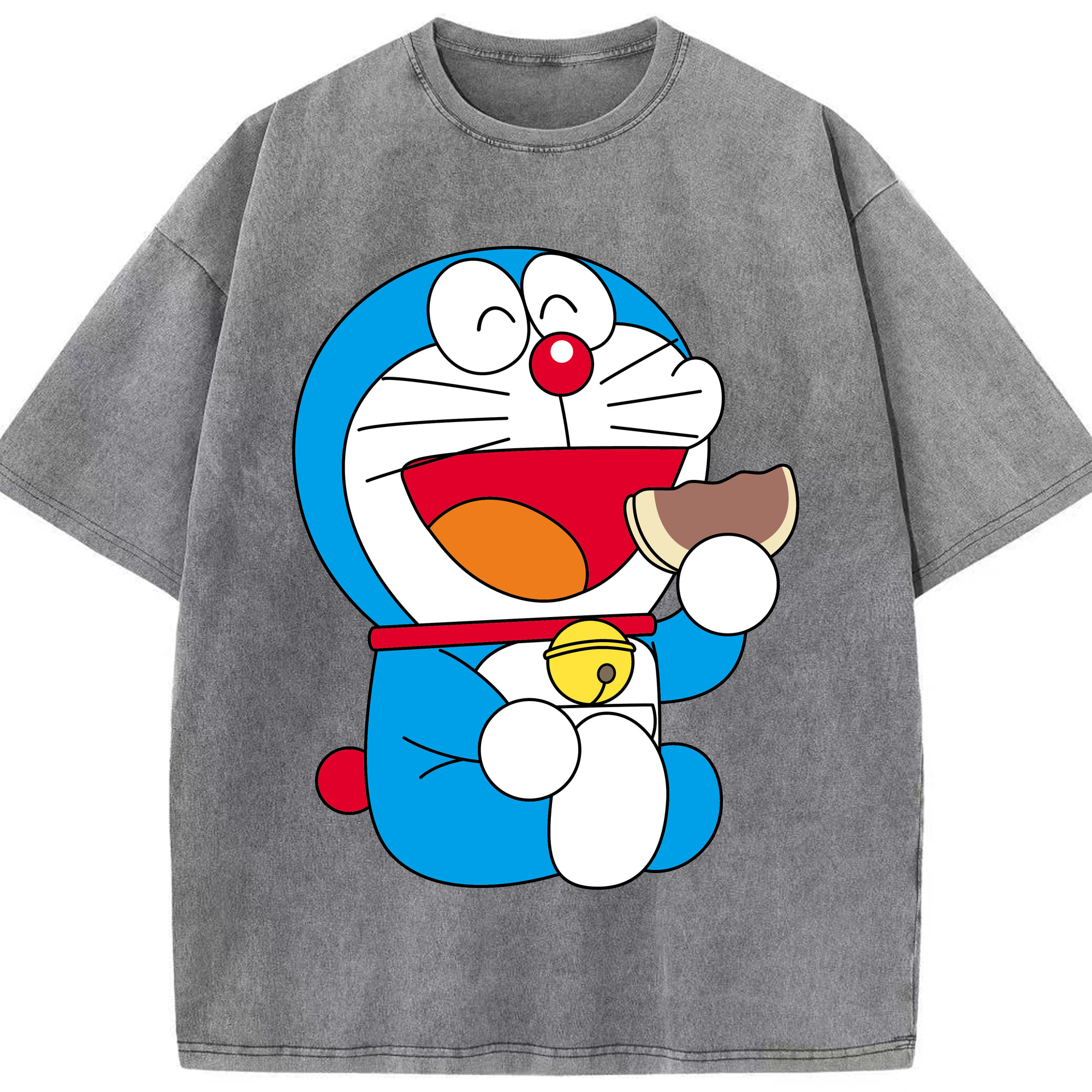 （画像用） ドラえもん Doraemon 綿100% ヴィンテージ風 半袖Tシャツ（フロントプリント）