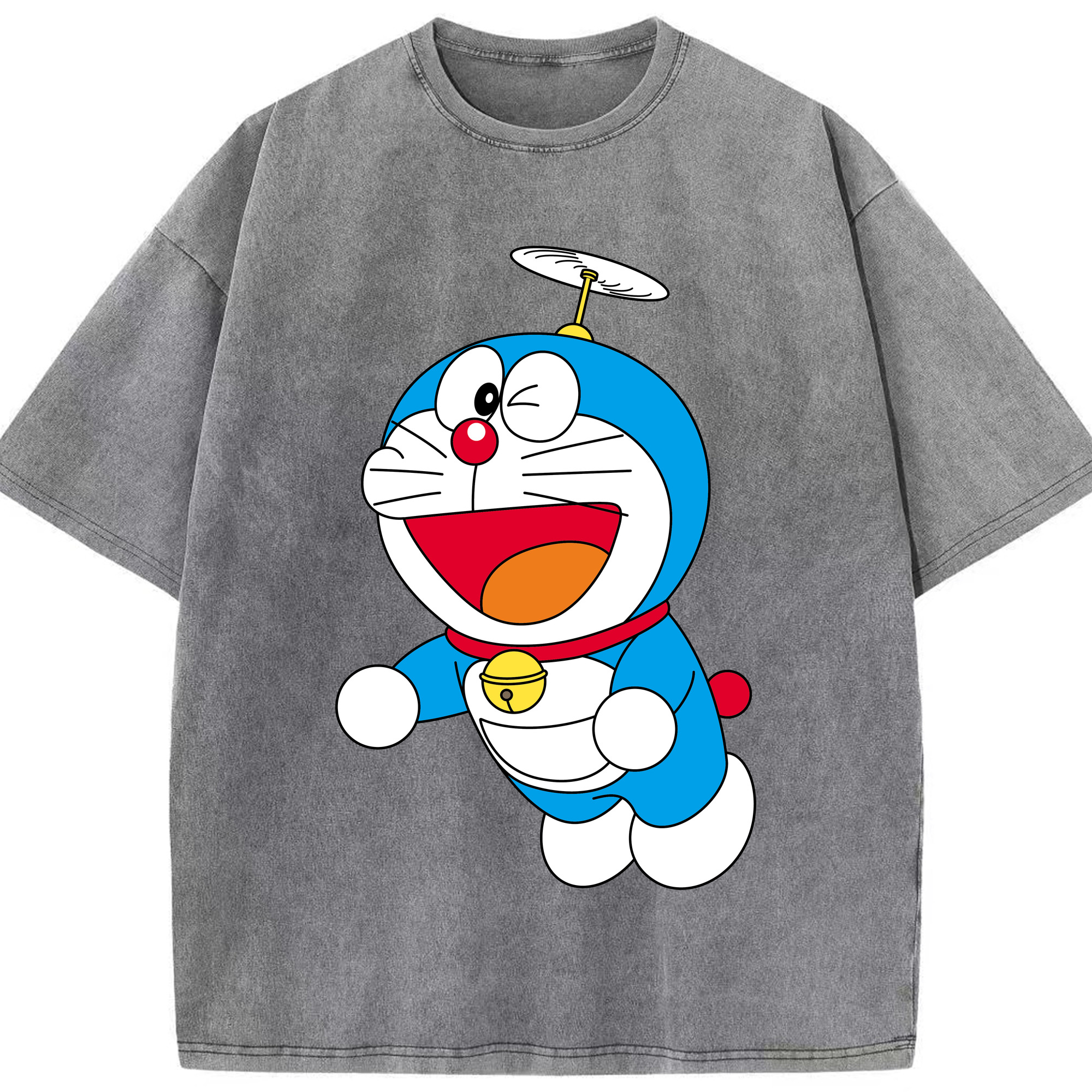 （画像用） ドラえもん Doraemon 綿100% ヴィンテージ風 半袖Tシャツ（フロントプリント）