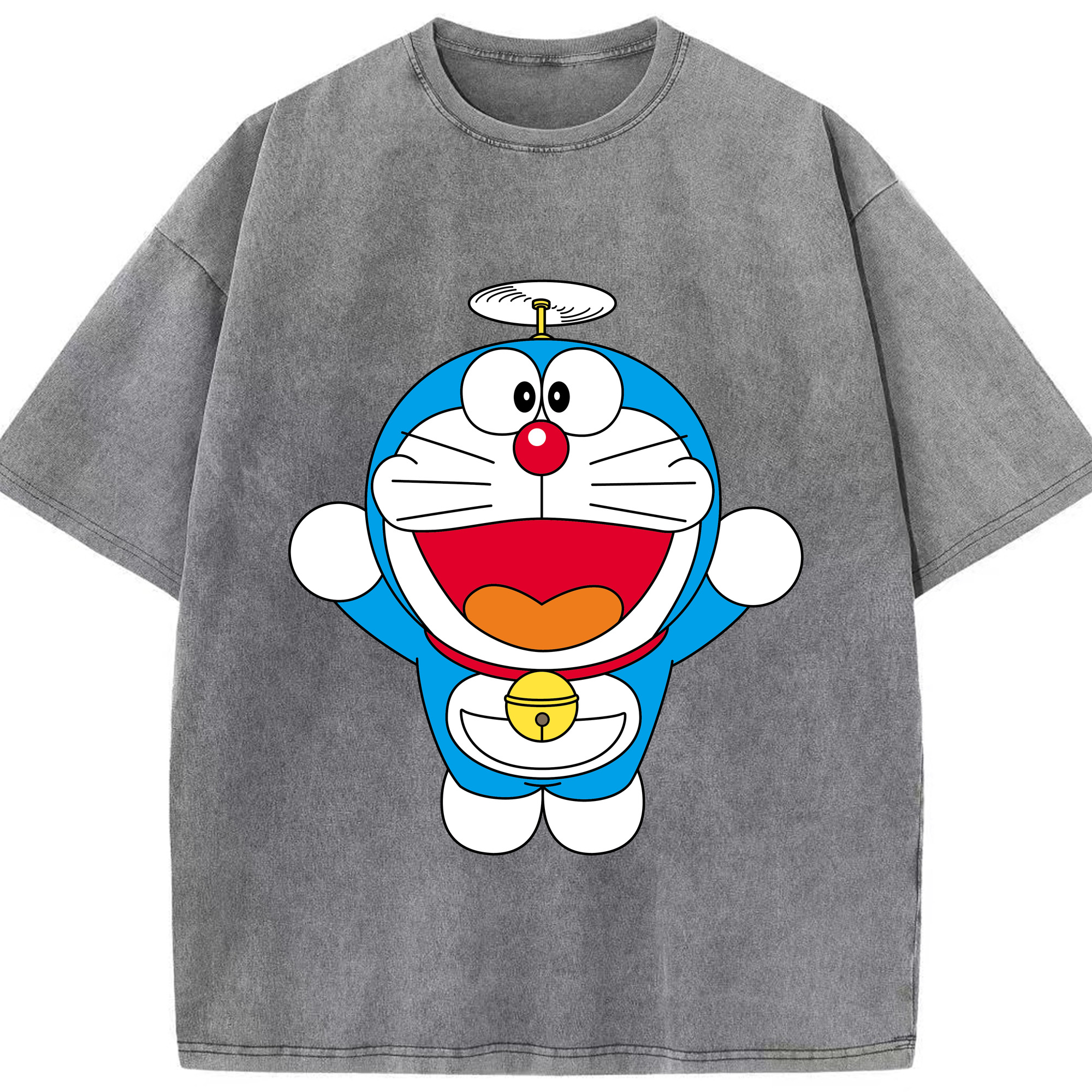 （画像用） ドラえもん Doraemon 綿100% ヴィンテージ風 半袖Tシャツ（フロントプリント）