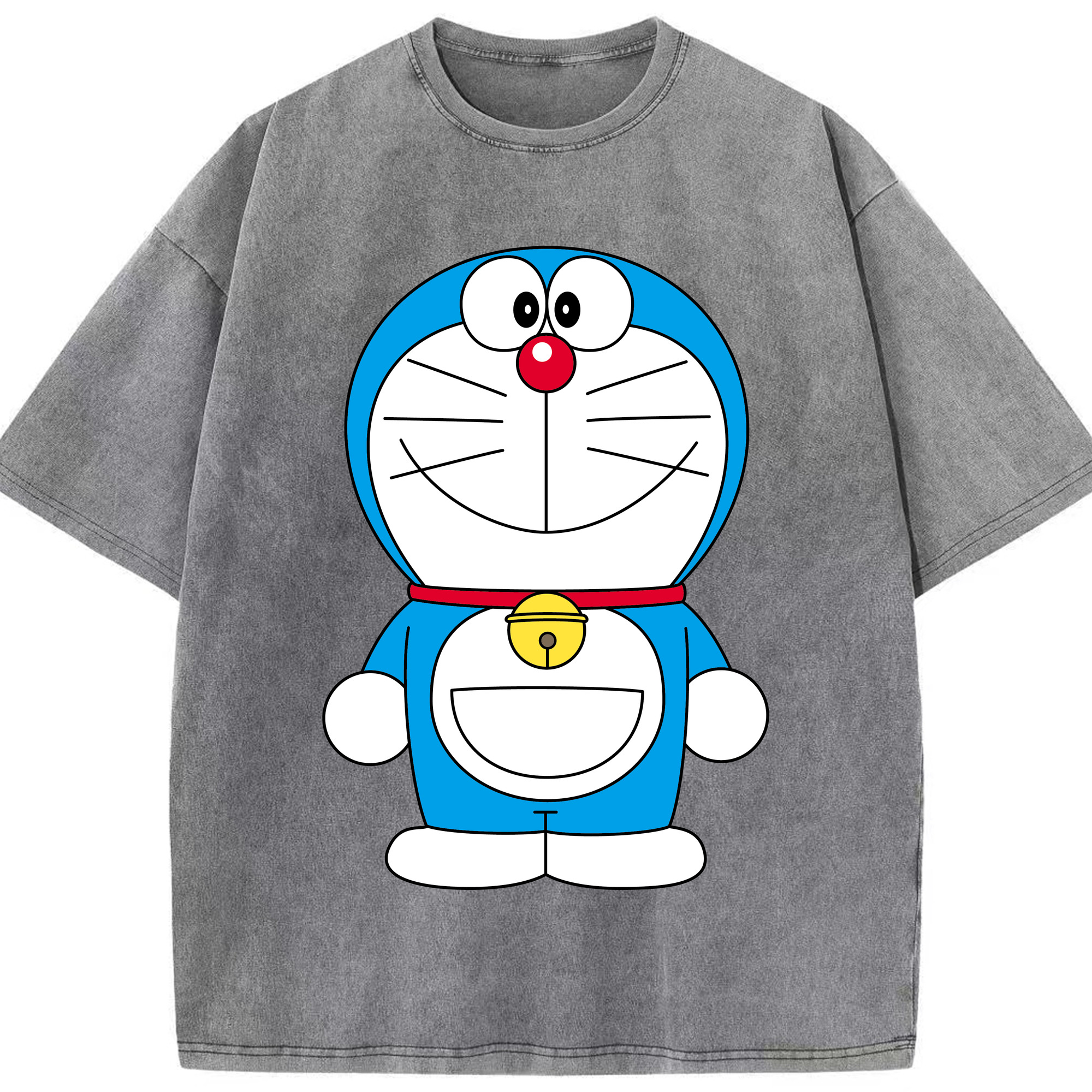 （画像用） ドラえもん Doraemon 綿100% ヴィンテージ風 半袖Tシャツ（フロントプリント）