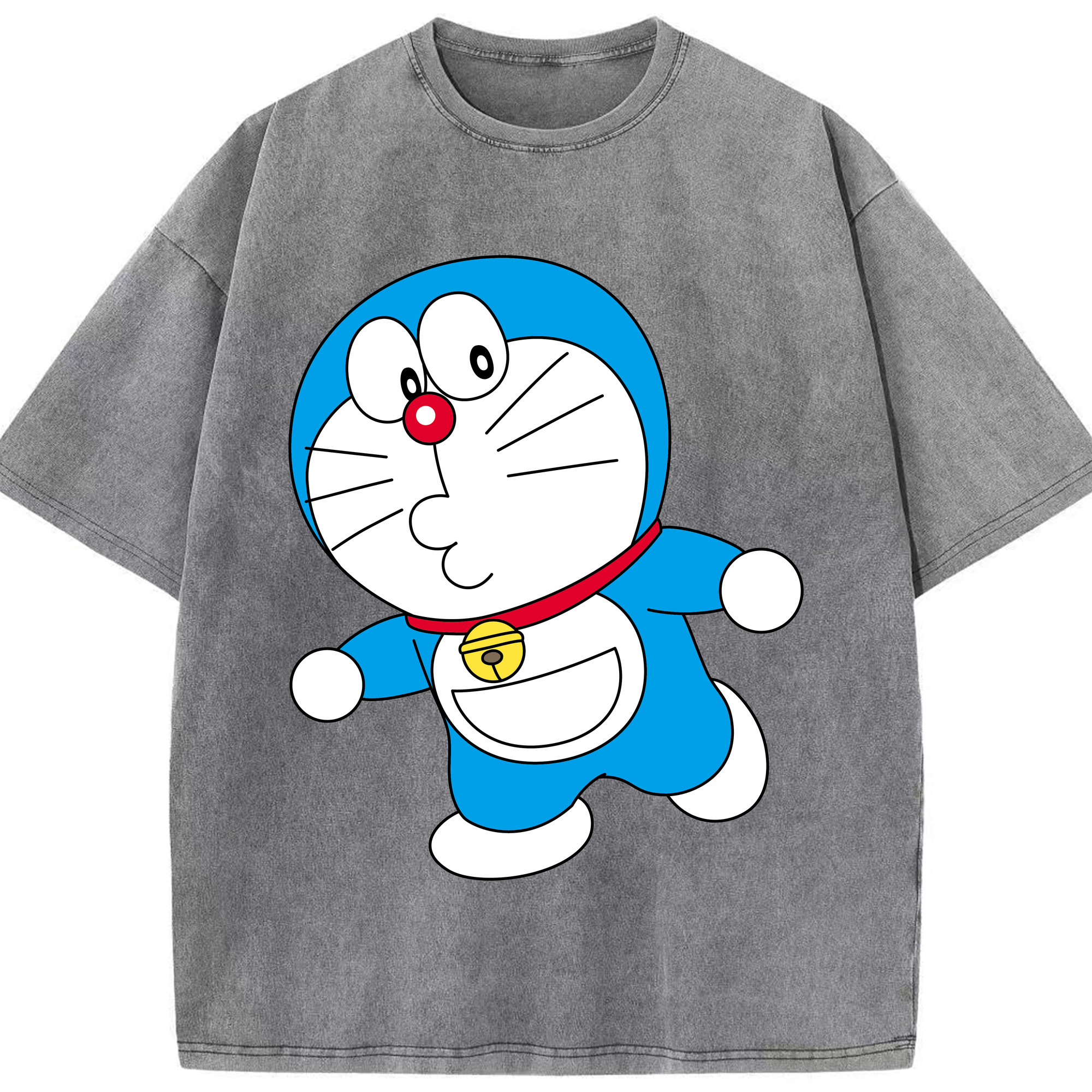 （画像用） ドラえもん Doraemon 綿100% ヴィンテージ風 半袖Tシャツ（フロントプリント）