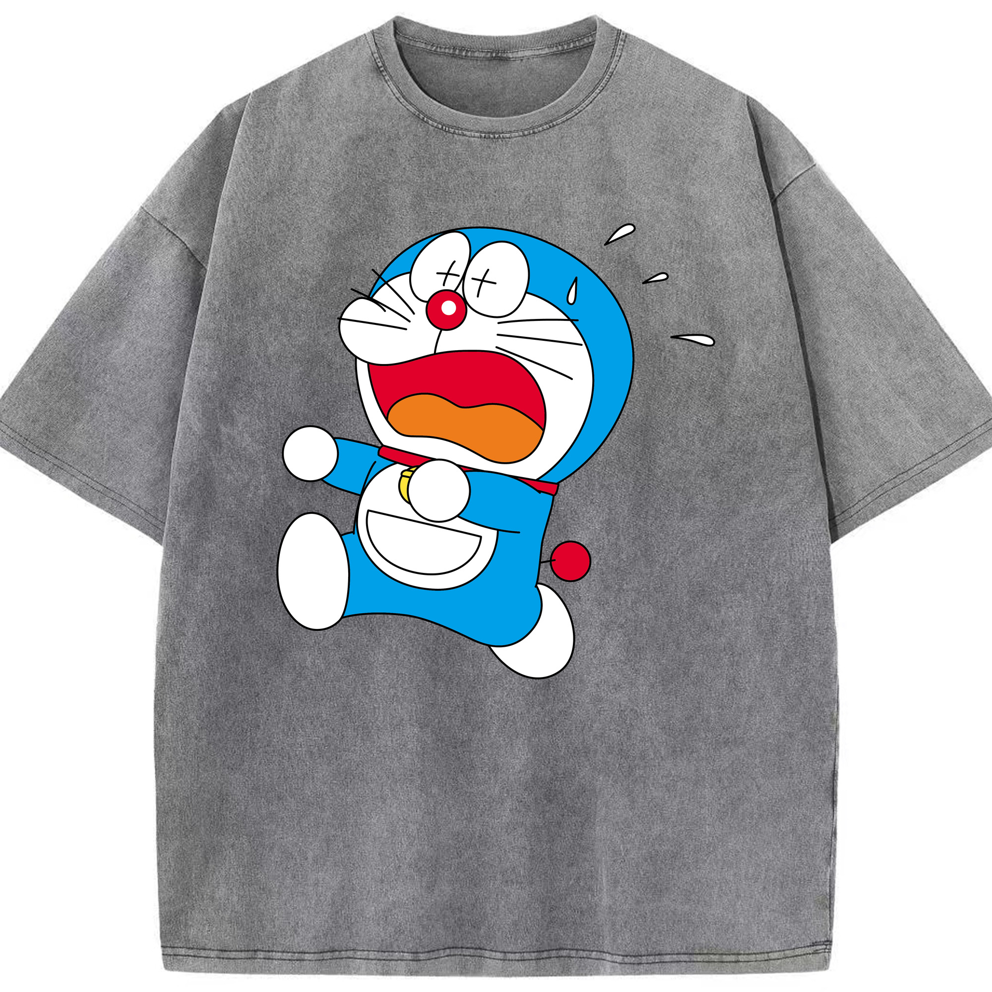 （画像用） ドラえもん Doraemon 綿100% ヴィンテージ風 半袖Tシャツ（フロントプリント）