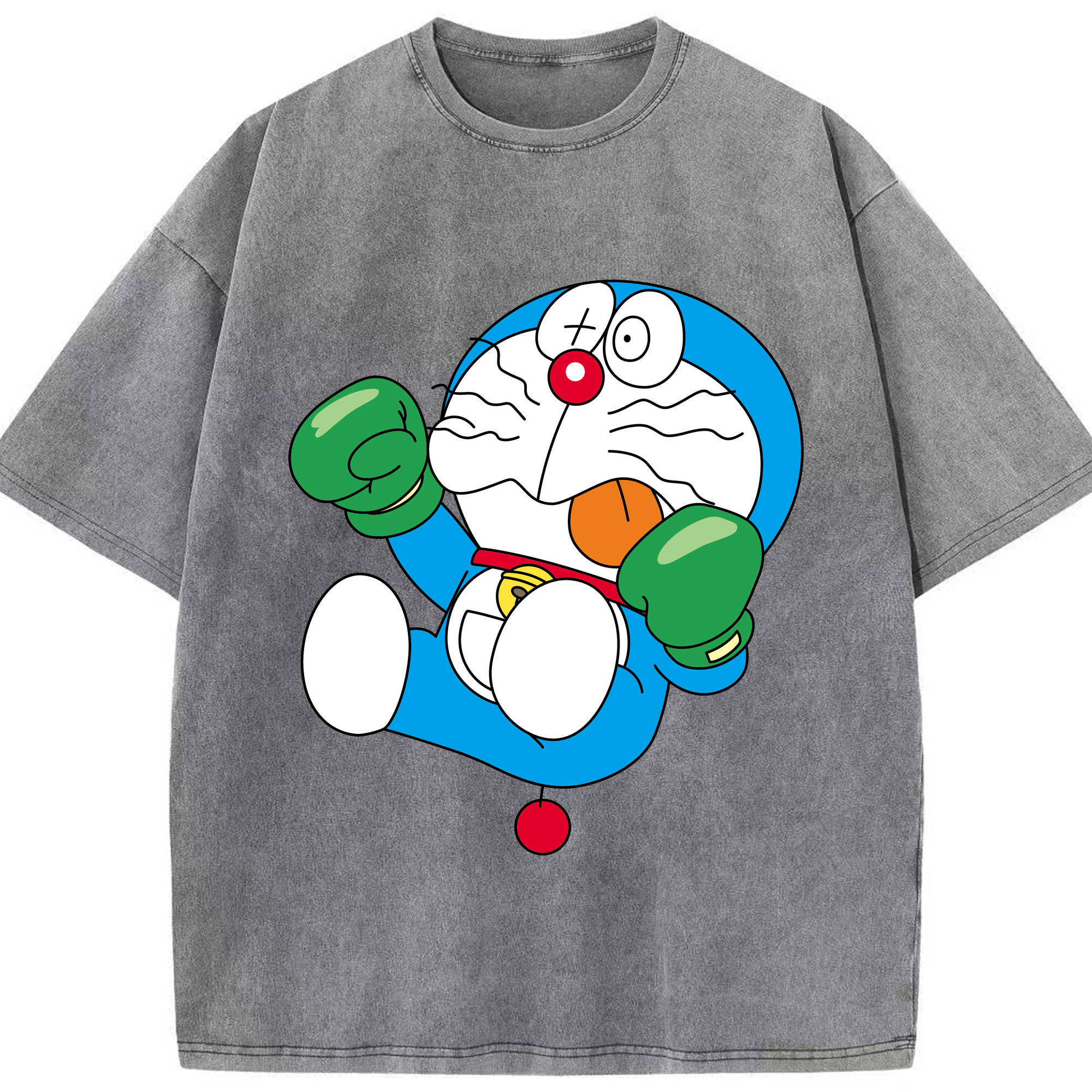 （画像用） ドラえもん Doraemon 綿100% ヴィンテージ風 半袖Tシャツ（フロントプリント）