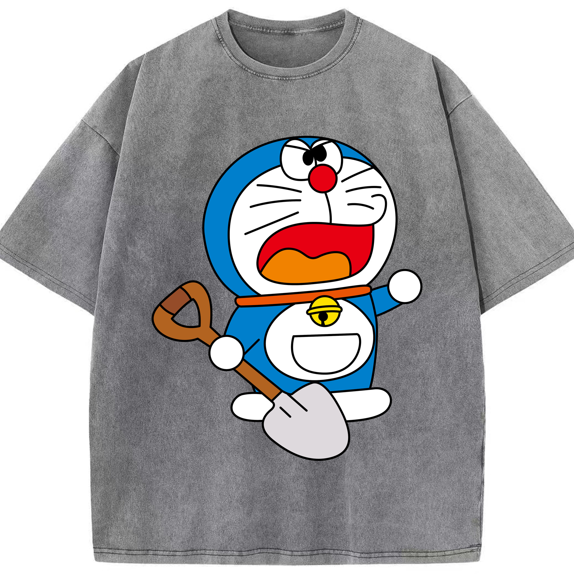 （画像用） ドラえもん Doraemon 綿100% ヴィンテージ風 半袖Tシャツ（フロントプリント）