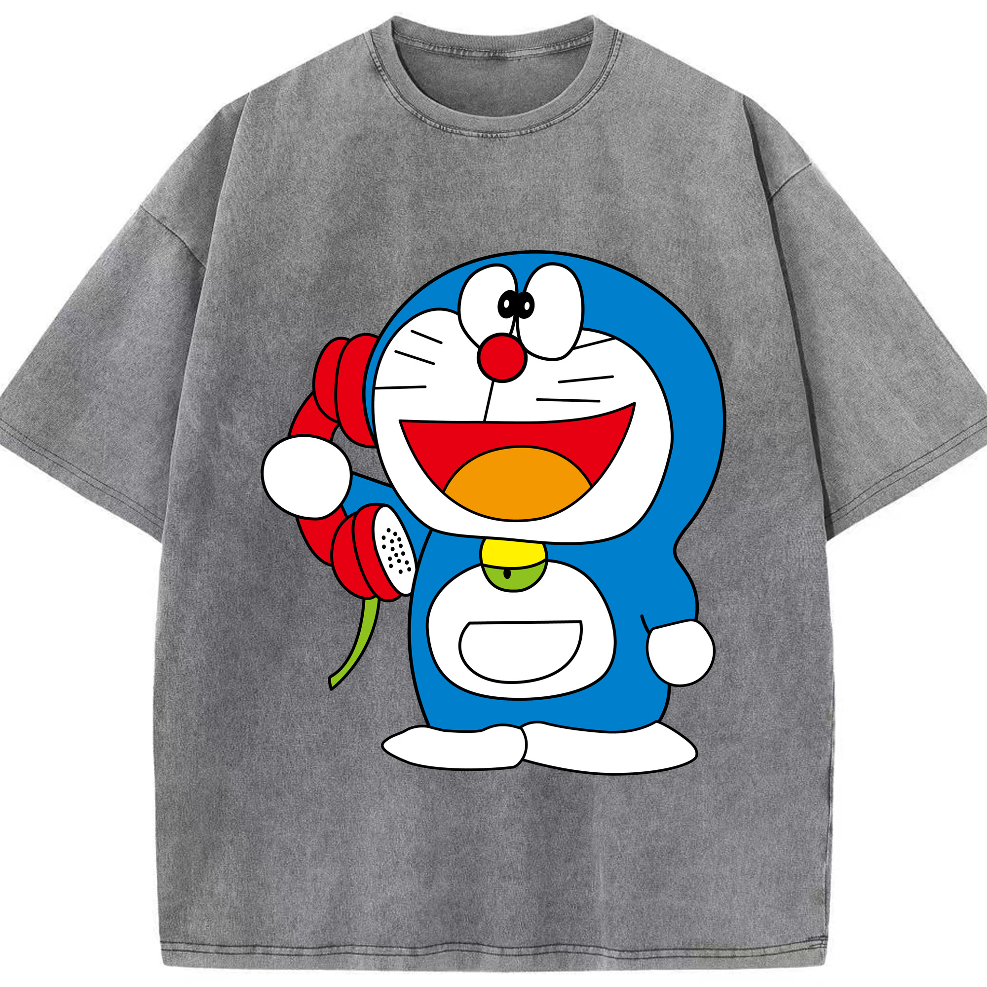 （画像用） ドラえもん Doraemon 綿100% ヴィンテージ風 半袖Tシャツ（フロントプリント）