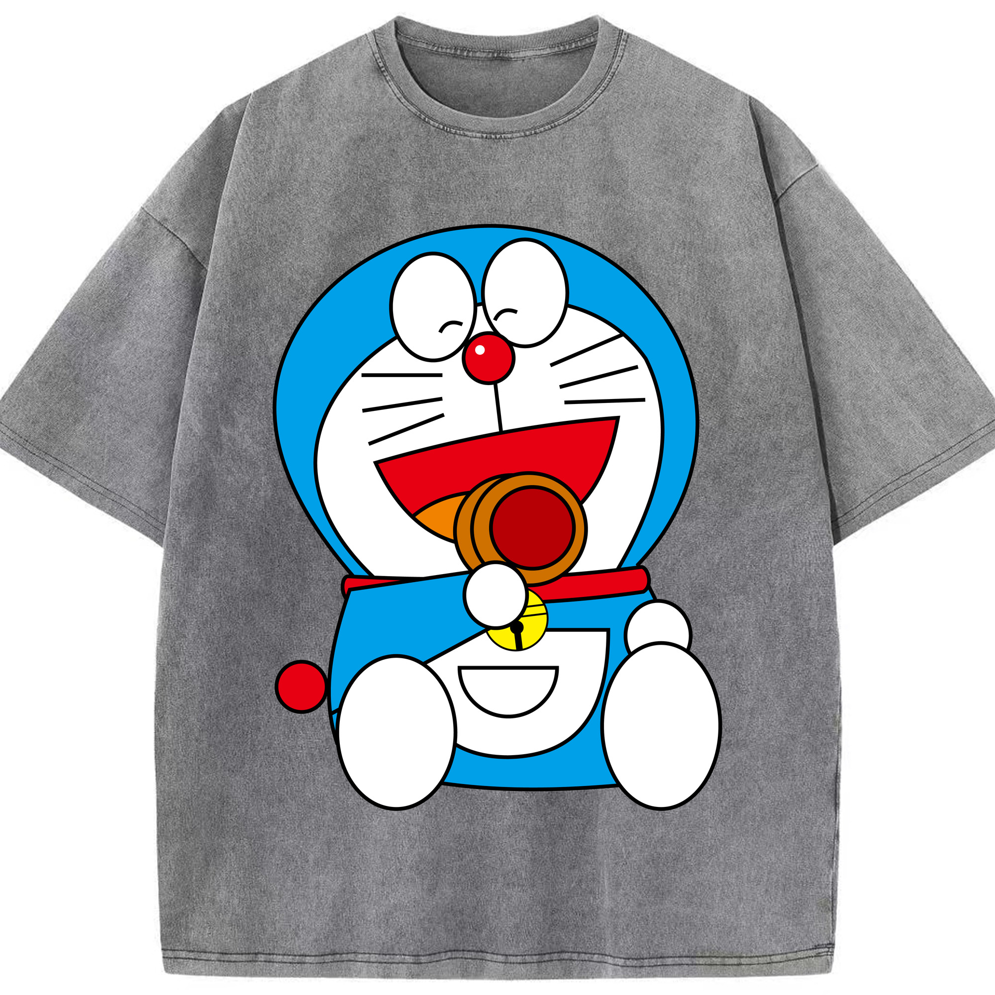 （画像用） ドラえもん Doraemon 綿100% ヴィンテージ風 半袖Tシャツ（フロントプリント）