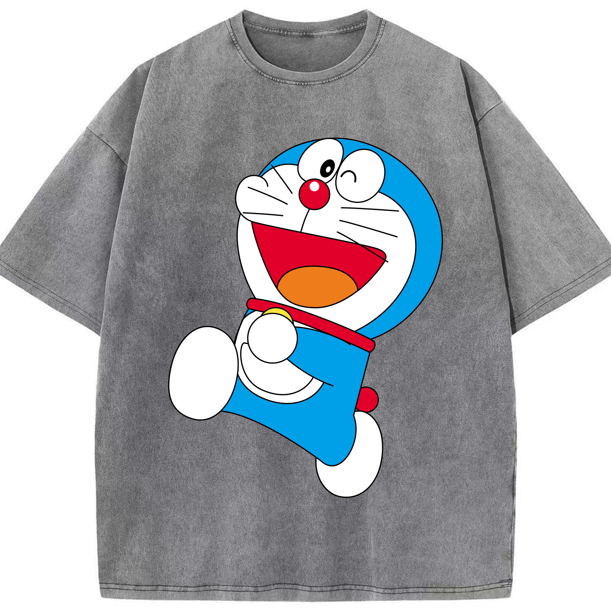 （画像用） ドラえもん Doraemon 綿100% ヴィンテージ風 半袖Tシャツ（フロントプリント）