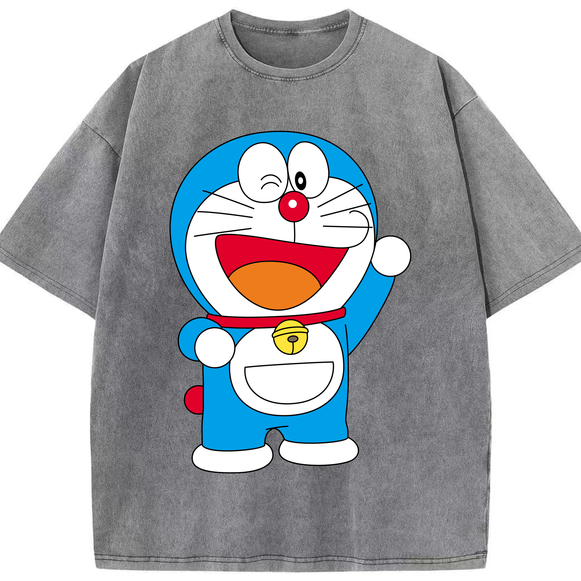 （画像用） ドラえもん Doraemon 綿100% ヴィンテージ風 半袖Tシャツ（フロントプリント）
