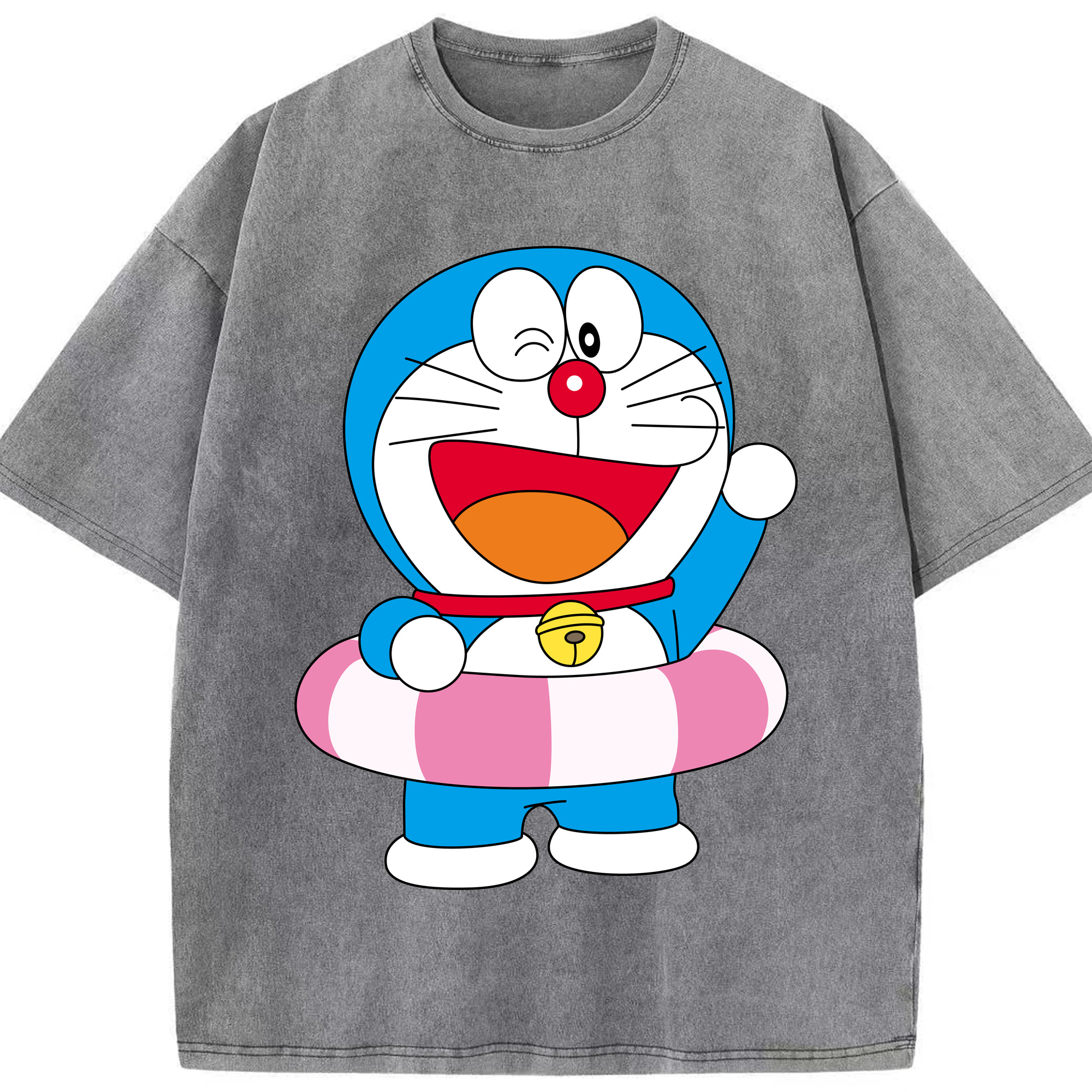 （画像用） ドラえもん Doraemon 綿100% ヴィンテージ風 半袖Tシャツ（フロントプリント）