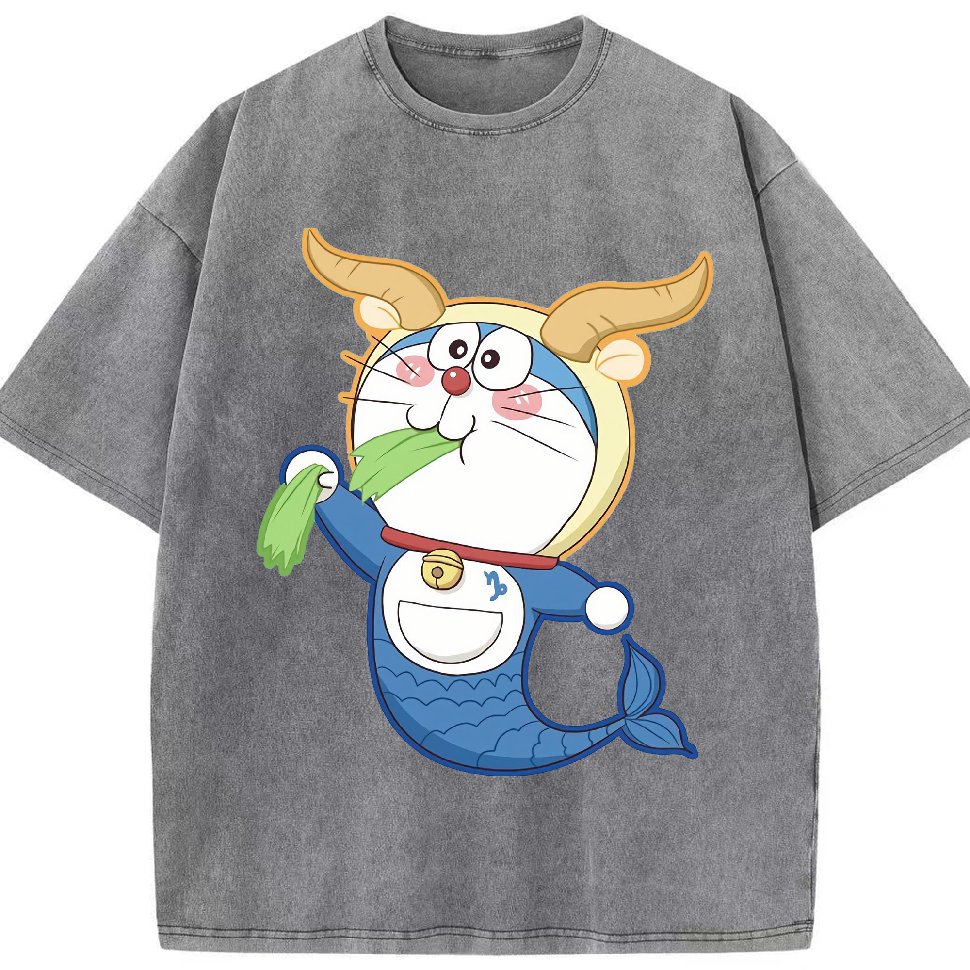 （画像用） ドラえもん Doraemon 綿100% ヴィンテージ風 半袖Tシャツ（フロントプリント）