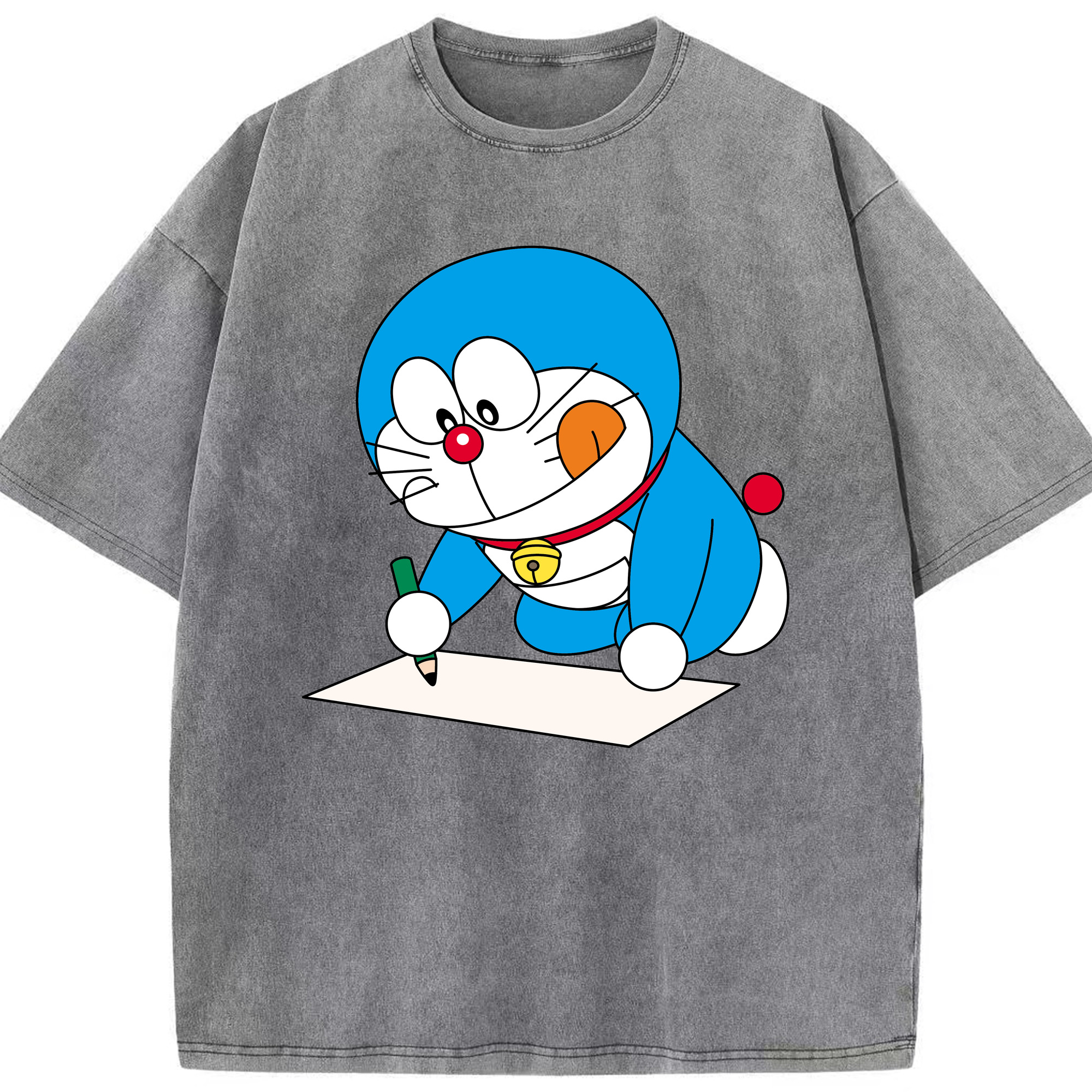 （画像用） ドラえもん Doraemon 綿100% ヴィンテージ風 半袖Tシャツ（フロントプリント）