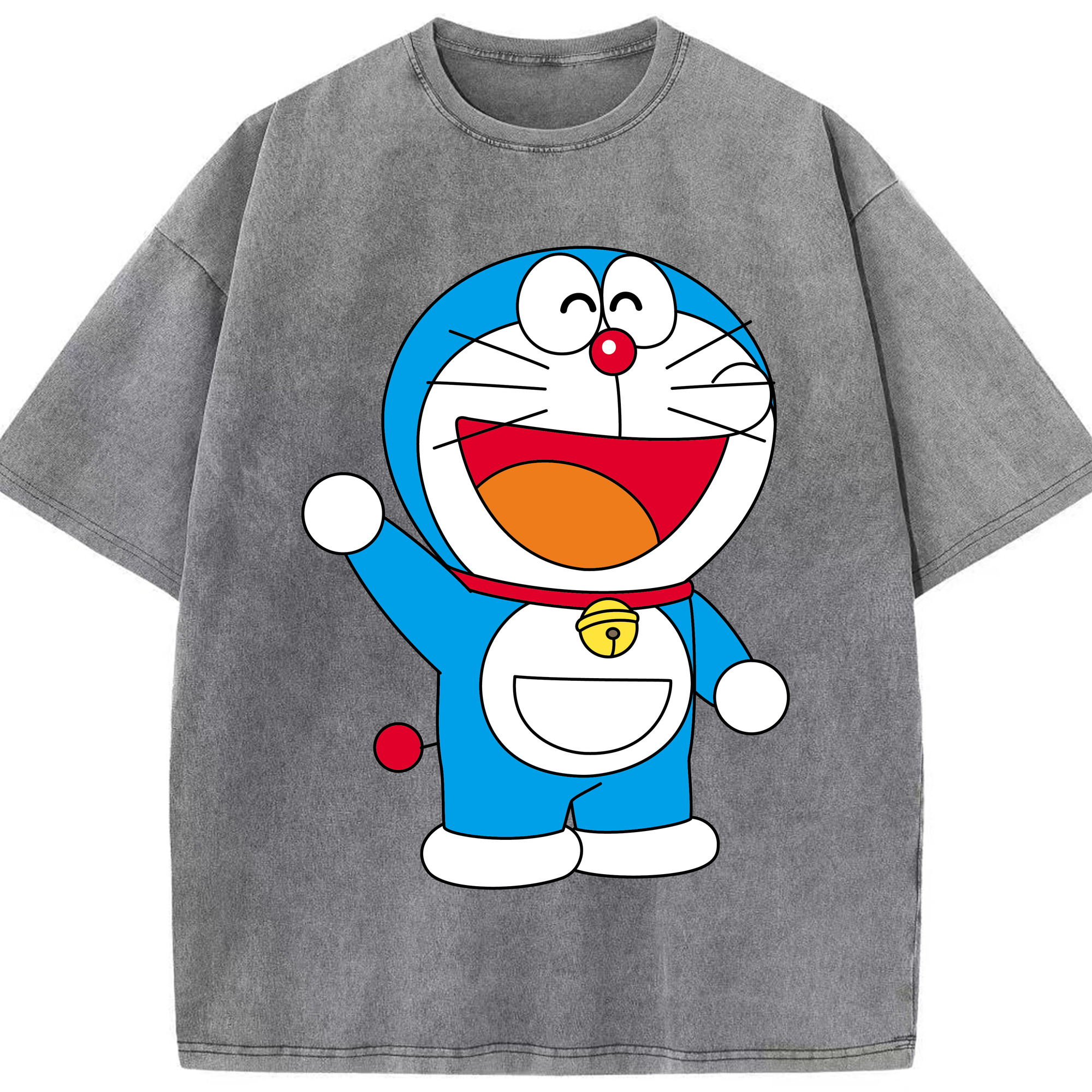 （画像用） ドラえもん Doraemon 綿100% ヴィンテージ風 半袖Tシャツ（フロントプリント）