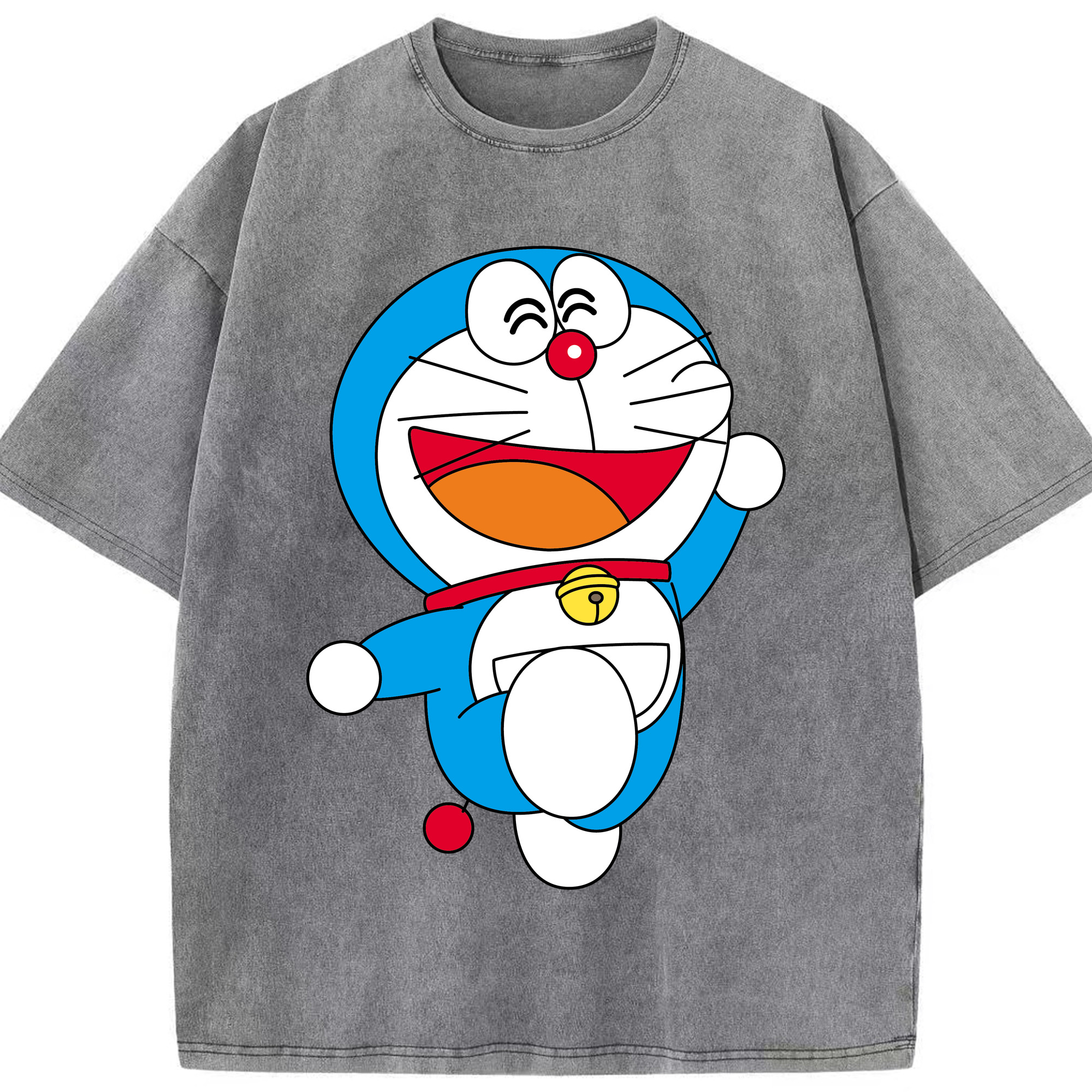 （画像用） ドラえもん Doraemon 綿100% ヴィンテージ風 半袖Tシャツ（フロントプリント）