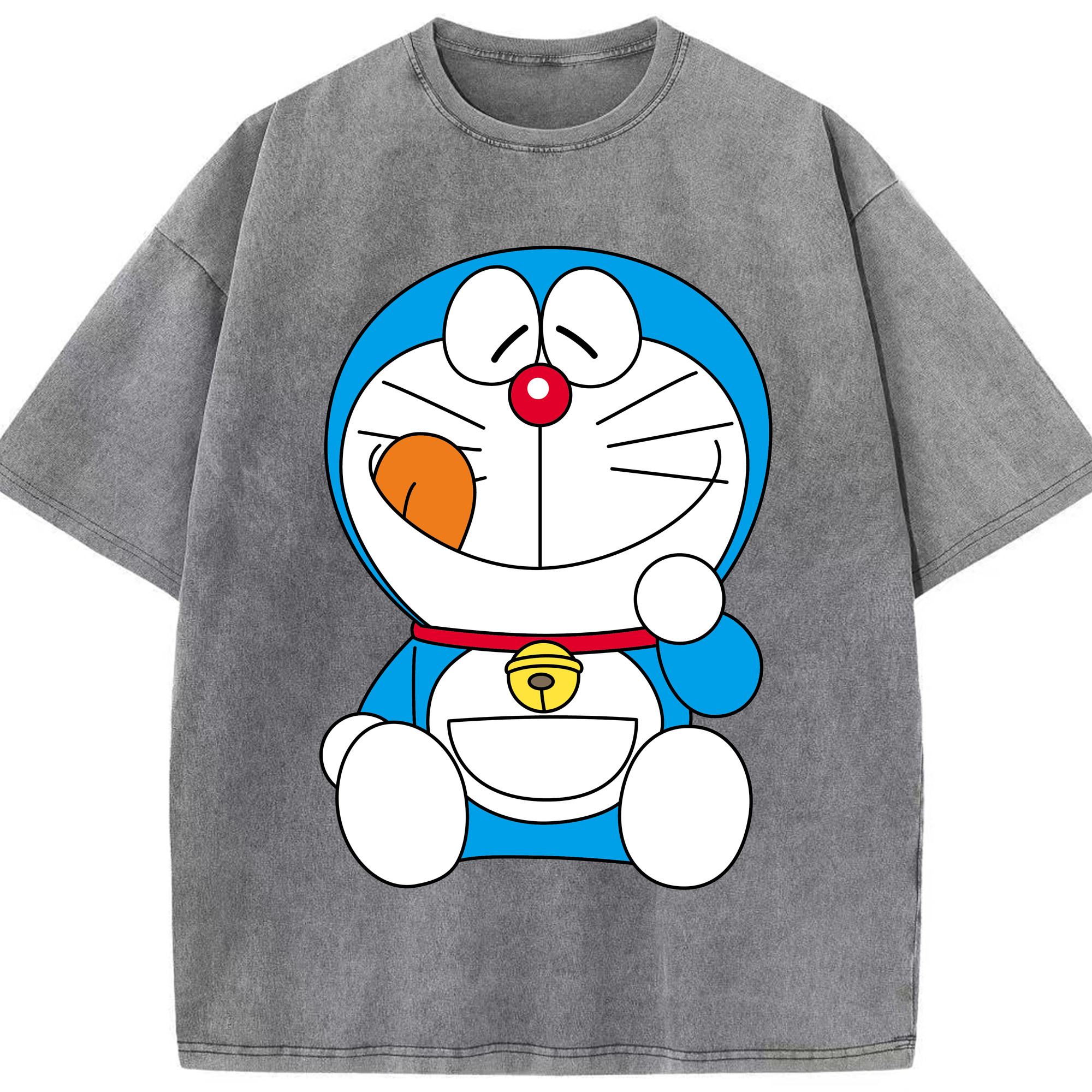 （画像用） ドラえもん Doraemon 綿100% ヴィンテージ風 半袖Tシャツ（フロントプリント）