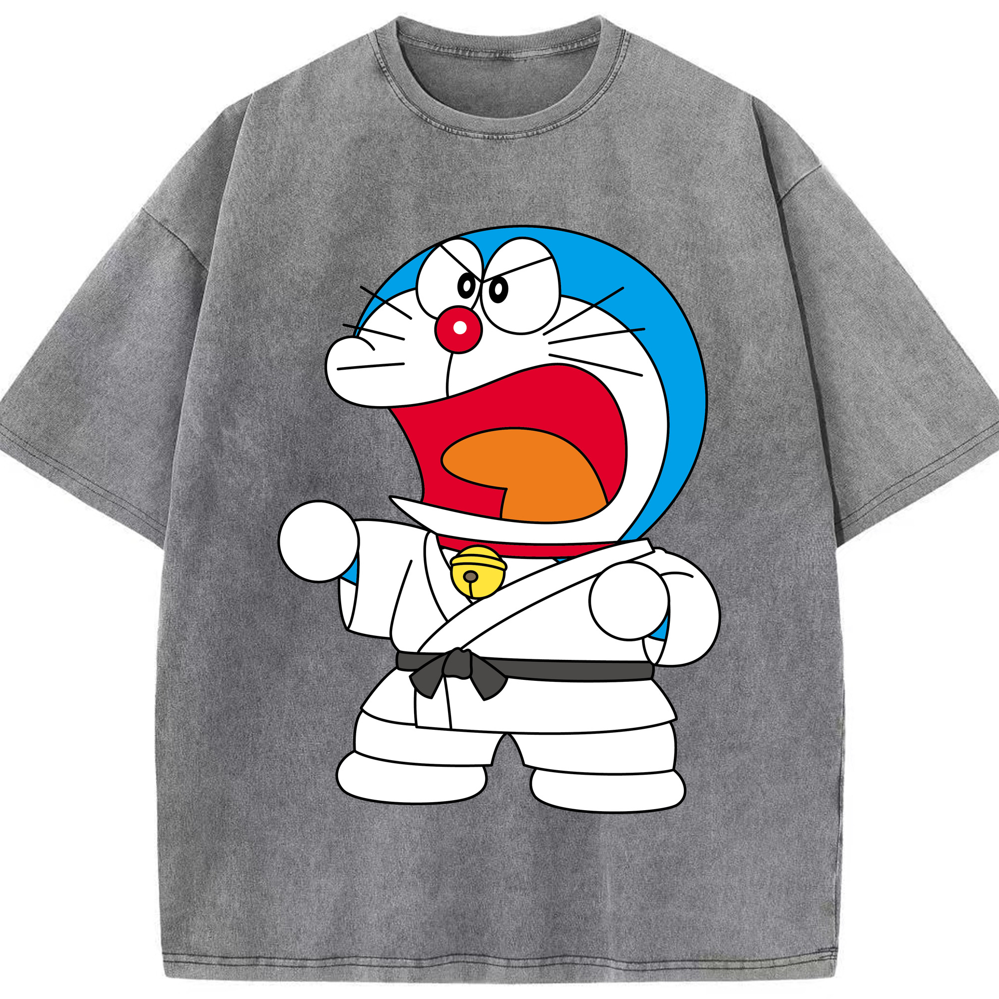 （画像用） ドラえもん Doraemon 綿100% ヴィンテージ風 半袖Tシャツ（フロントプリント）