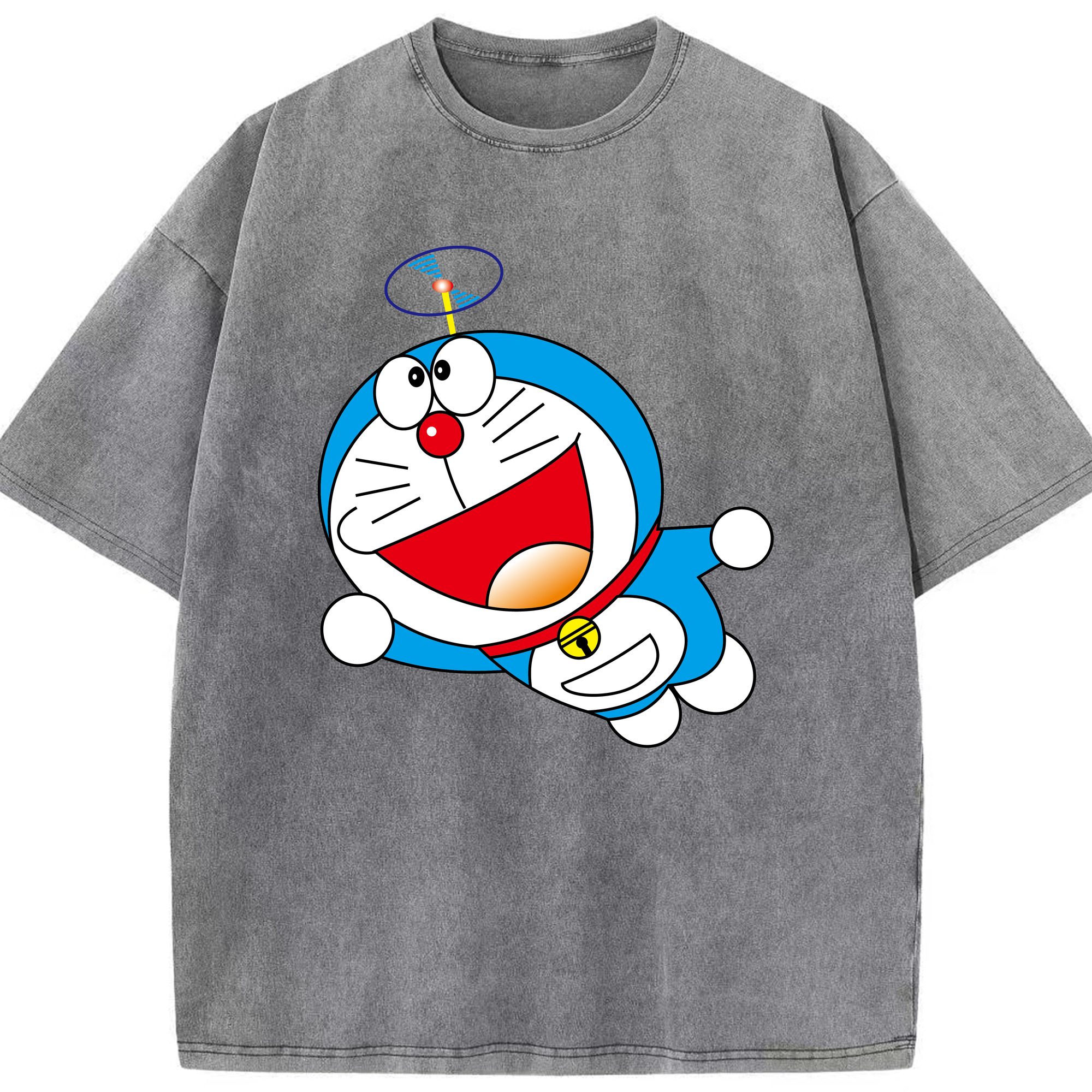 （画像用） ドラえもん Doraemon 綿100% ヴィンテージ風 半袖Tシャツ（フロントプリント）