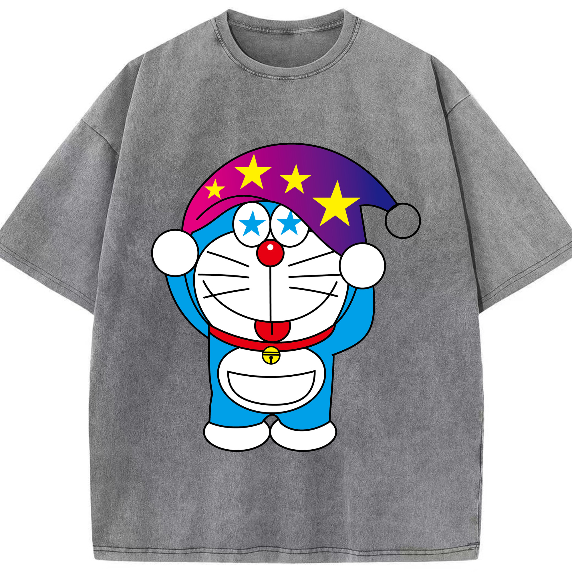 （画像用） ドラえもん Doraemon 綿100% ヴィンテージ風 半袖Tシャツ（フロントプリント）
