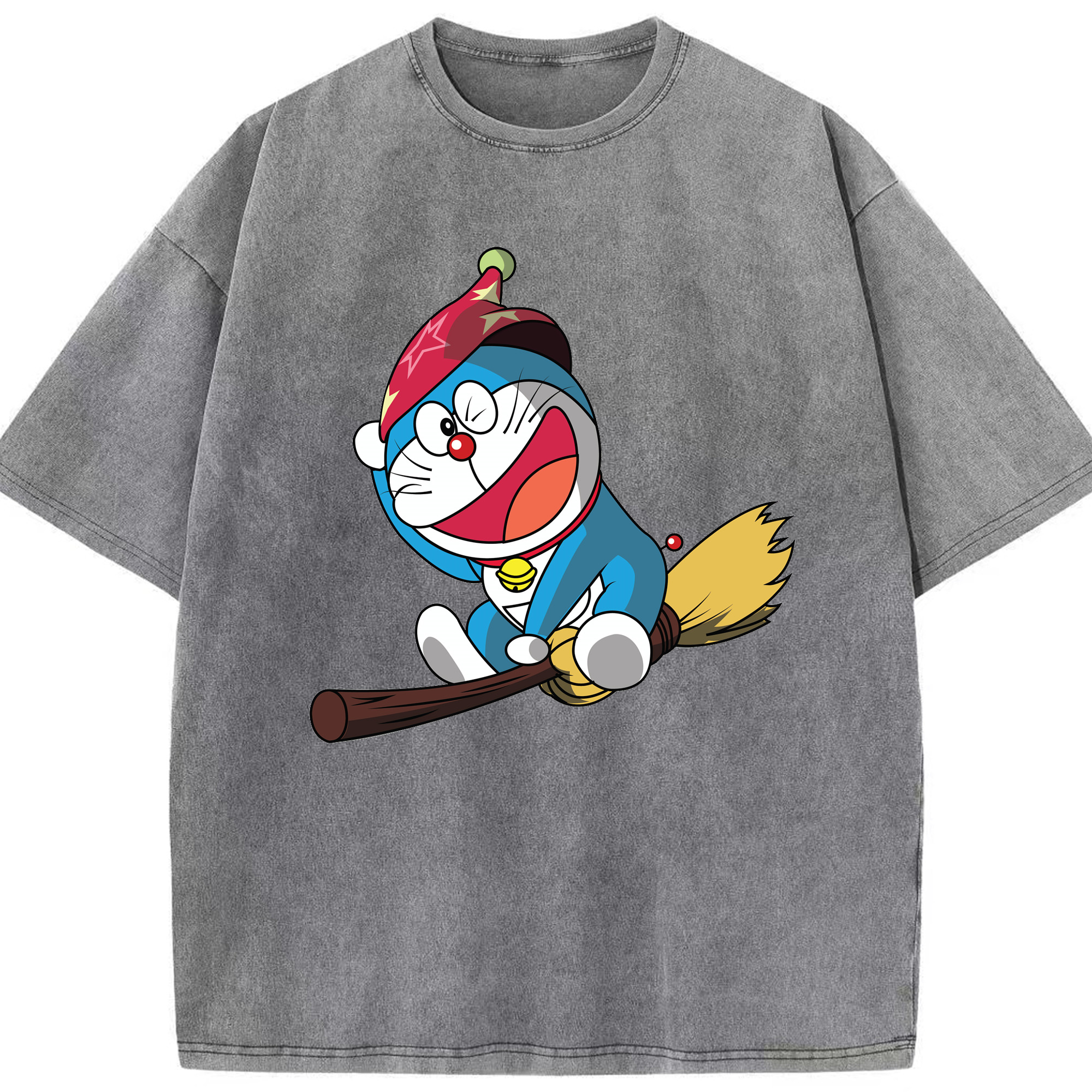 （画像用） ドラえもん Doraemon 綿100% ヴィンテージ風 半袖Tシャツ（フロントプリント）