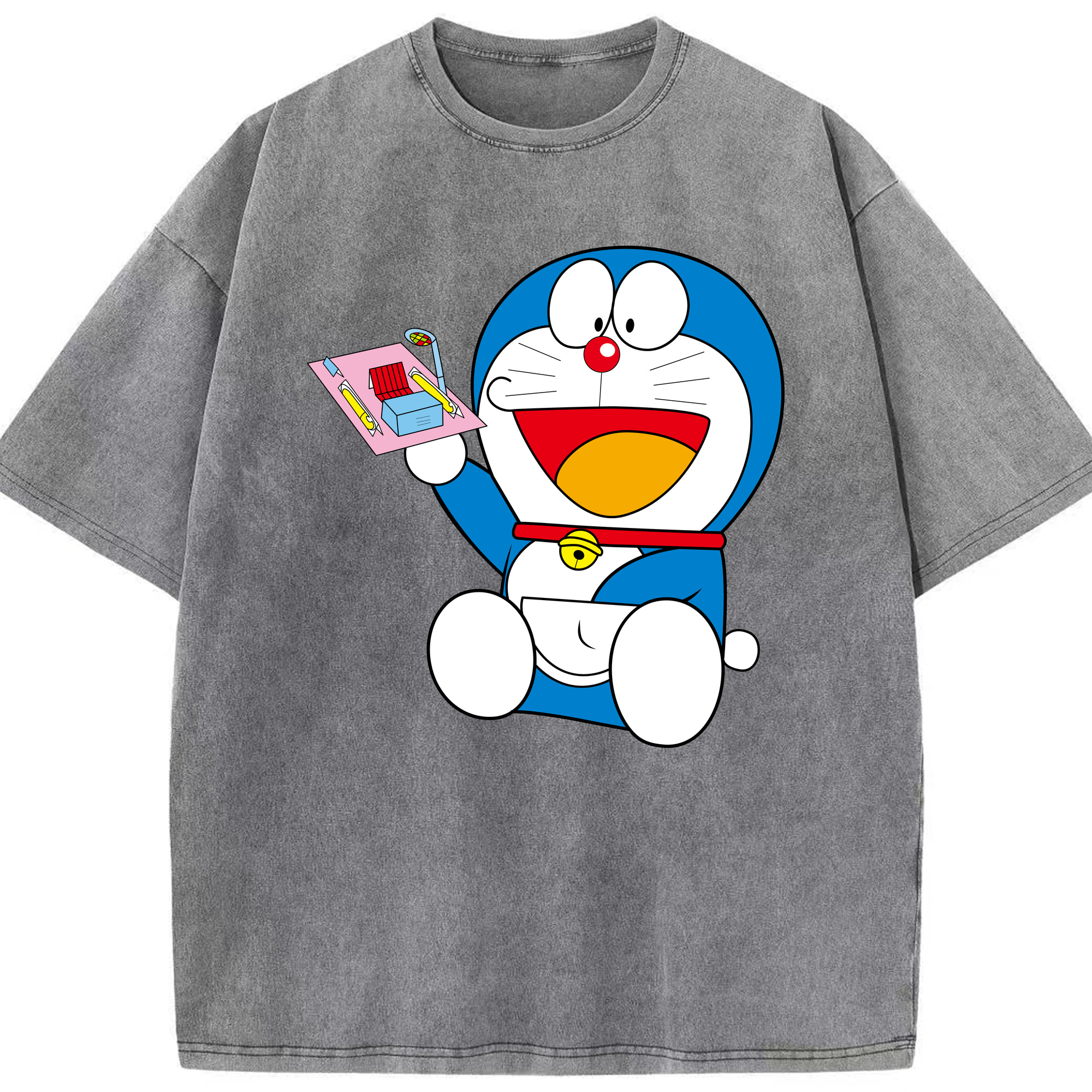 （画像用） ドラえもん Doraemon 綿100% ヴィンテージ風 半袖Tシャツ（フロントプリント）