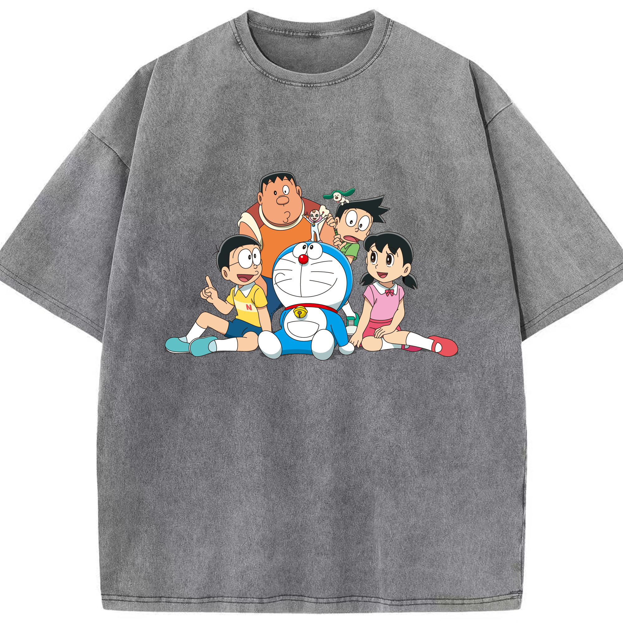 （画像用） ドラえもん Doraemon 綿100% ヴィンテージ風 半袖Tシャツ（フロントプリント）