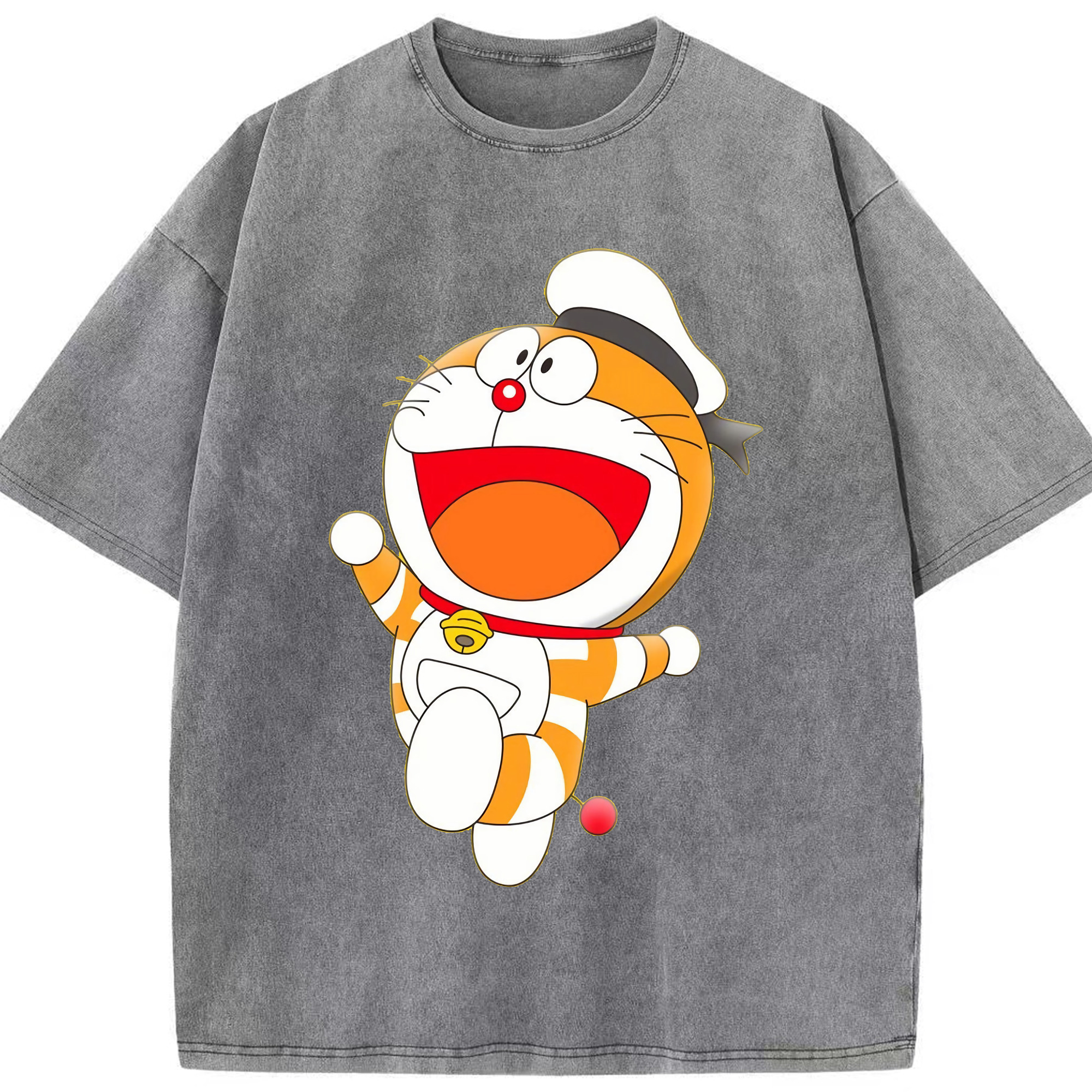 （画像用） ドラえもん Doraemon 綿100% ヴィンテージ風 半袖Tシャツ（フロントプリント）