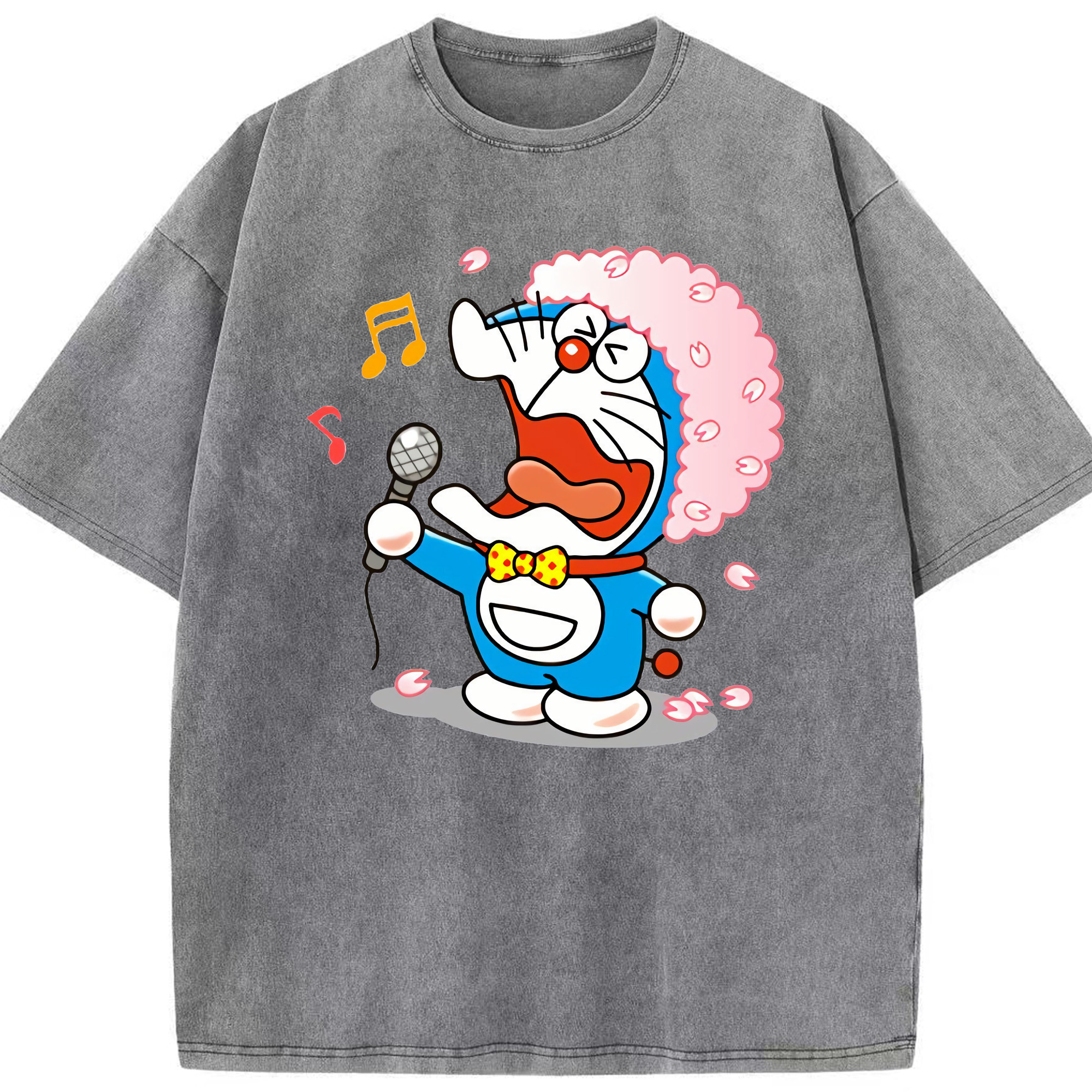 （画像用） ドラえもん Doraemon 綿100% ヴィンテージ風 半袖Tシャツ（フロントプリント）