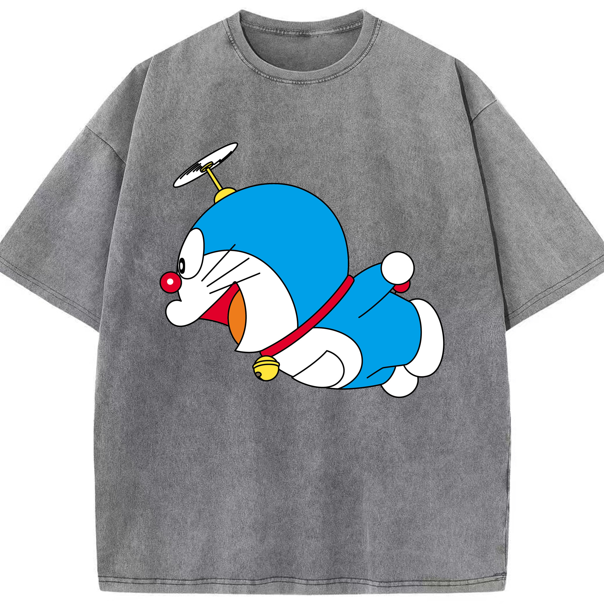 （画像用） ドラえもん Doraemon 綿100% ヴィンテージ風 半袖Tシャツ（フロントプリント）