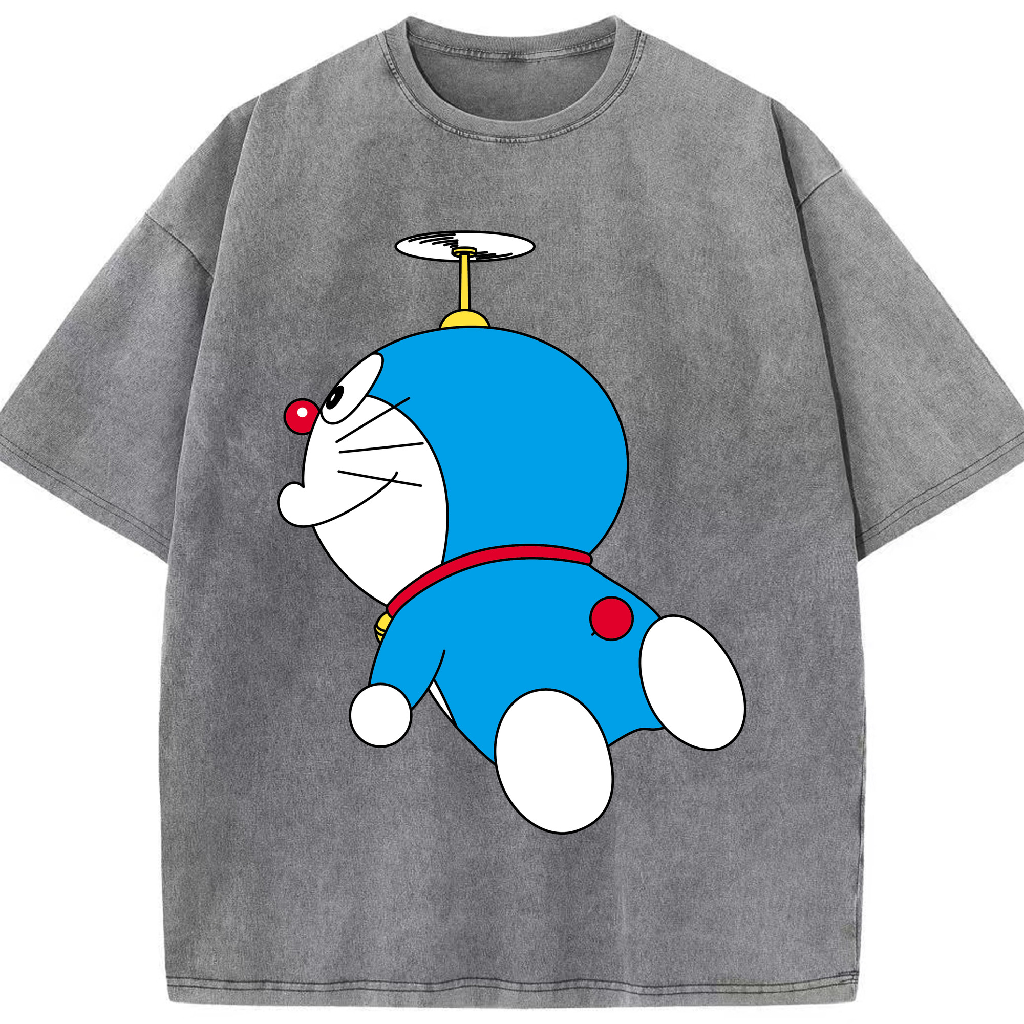 （画像用） ドラえもん Doraemon 綿100% ヴィンテージ風 半袖Tシャツ（フロントプリント）