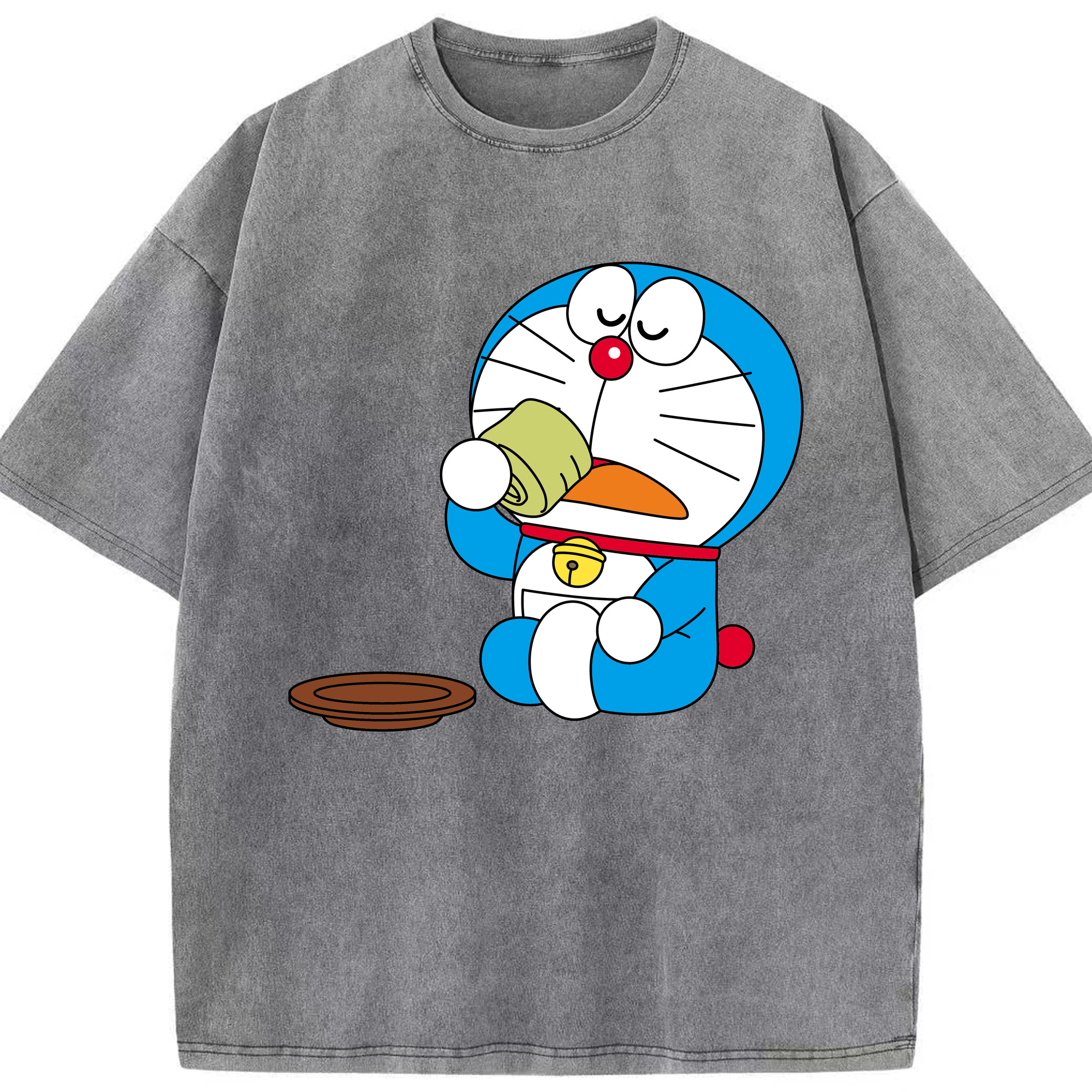（画像用） ドラえもん Doraemon 綿100% ヴィンテージ風 半袖Tシャツ（フロントプリント）