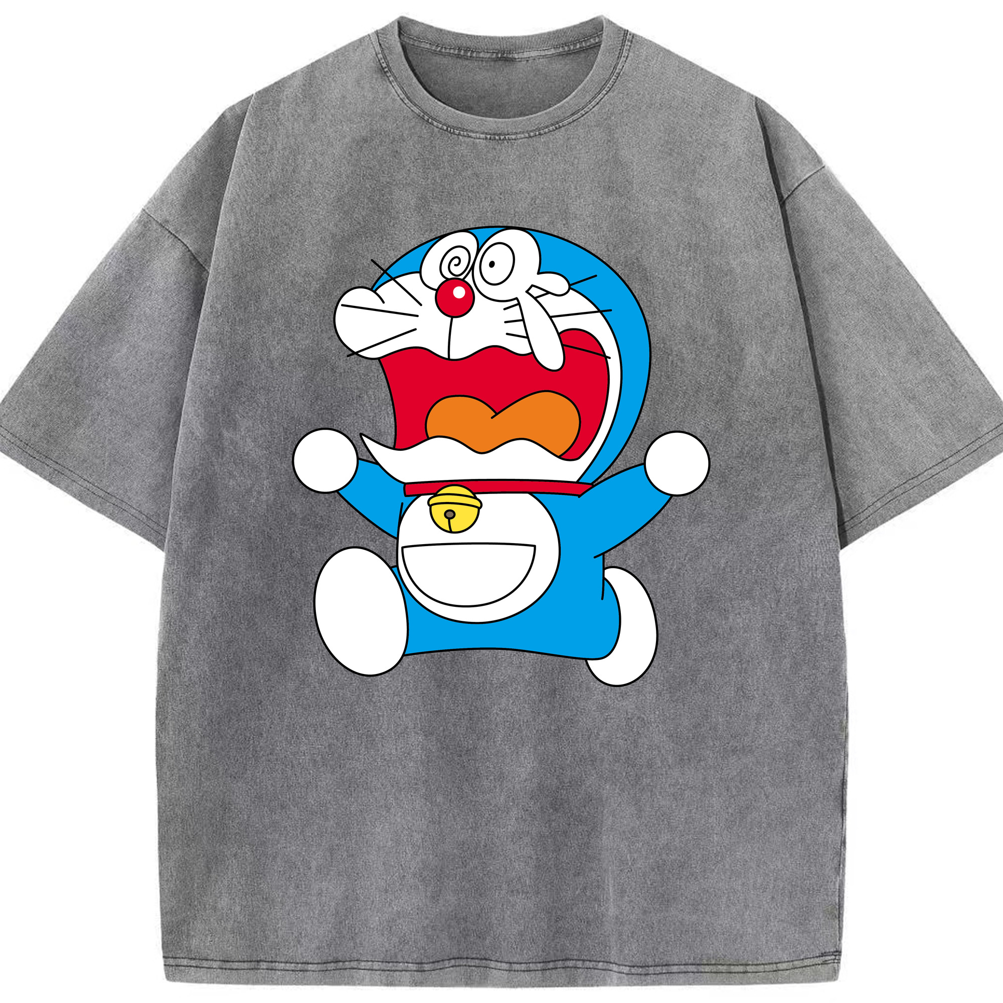 （画像用） ドラえもん Doraemon 綿100% ヴィンテージ風 半袖Tシャツ（フロントプリント）