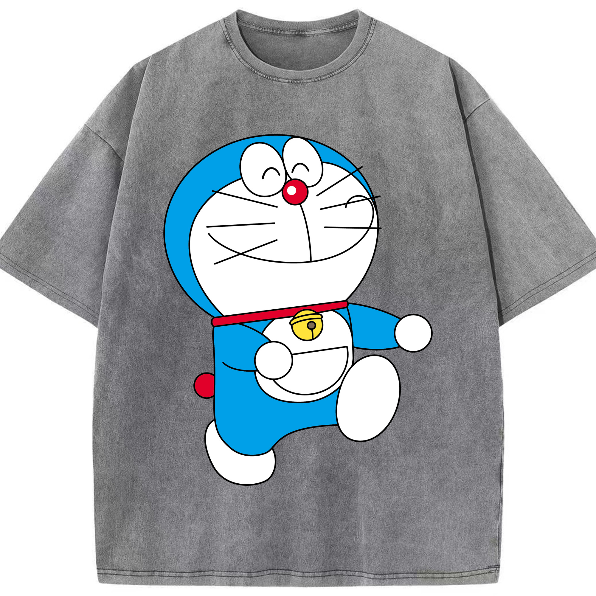 （画像用） ドラえもん Doraemon 綿100% ヴィンテージ風 半袖Tシャツ（フロントプリント）