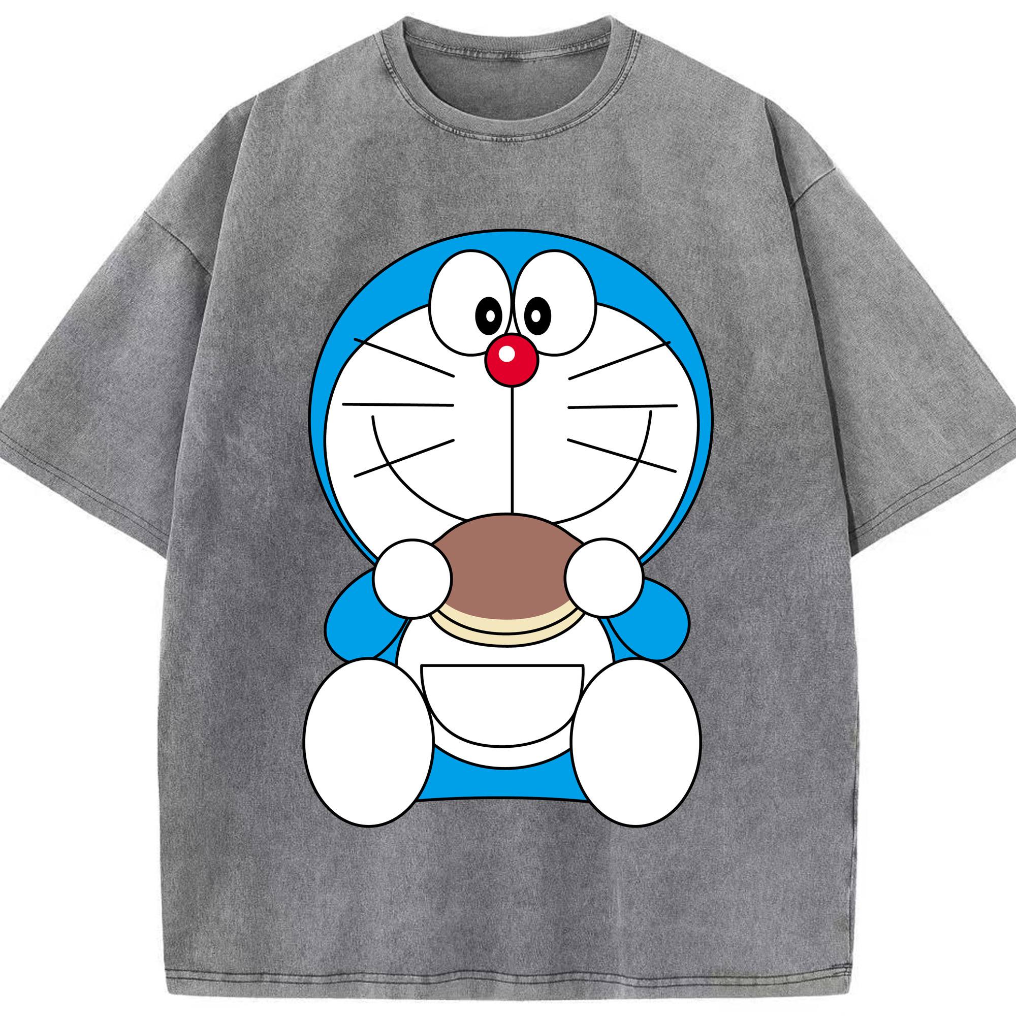 （画像用） ドラえもん Doraemon 綿100% ヴィンテージ風 半袖Tシャツ（フロントプリント）