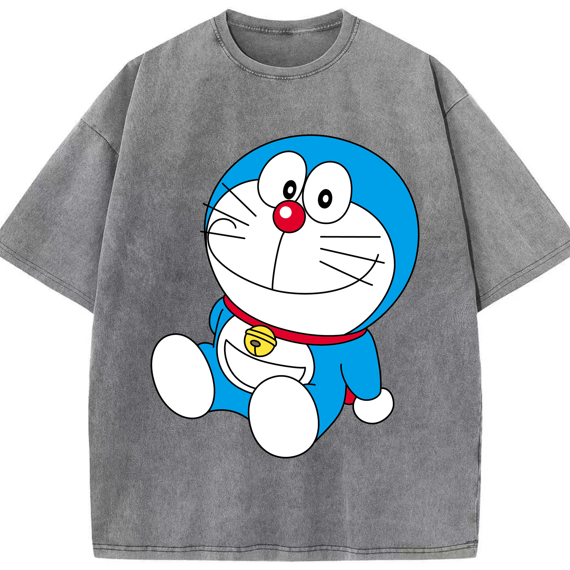 （画像用） ドラえもん Doraemon 綿100% ヴィンテージ風 半袖Tシャツ（フロントプリント）