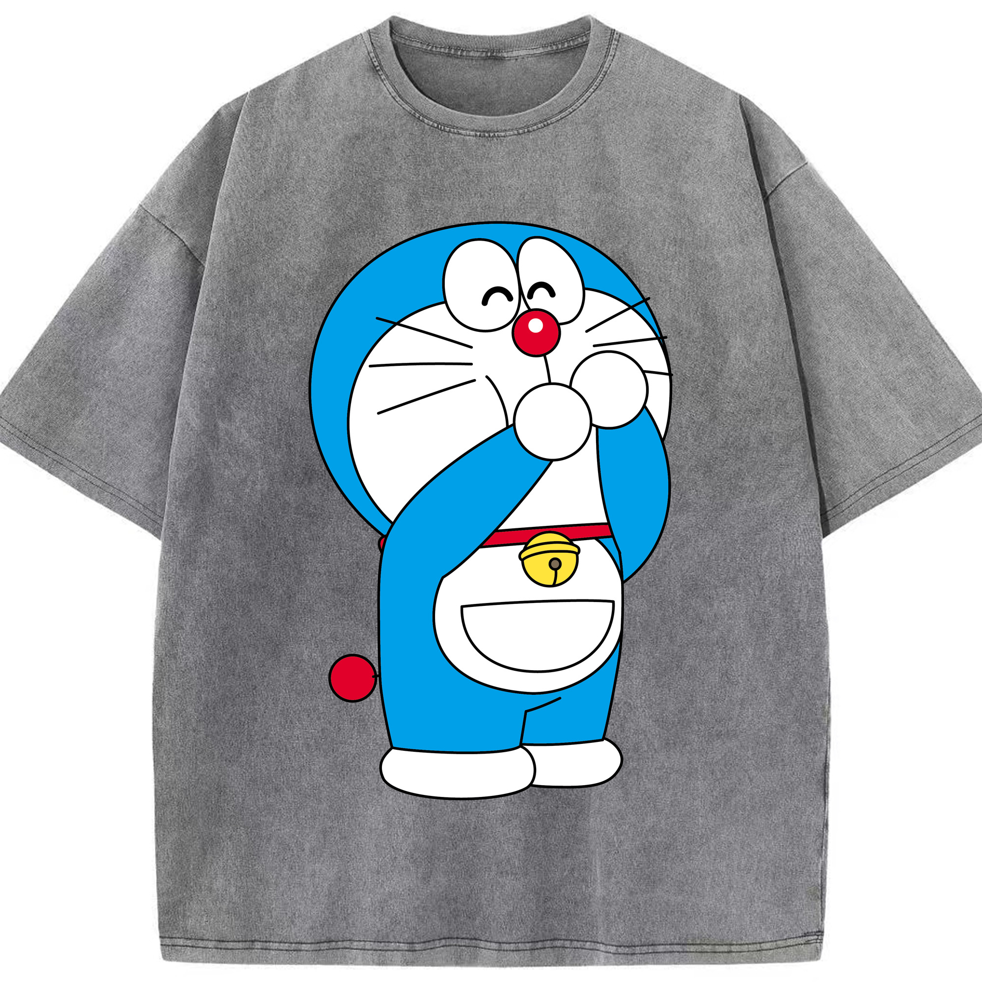（画像用） ドラえもん Doraemon 綿100% ヴィンテージ風 半袖Tシャツ（フロントプリント）