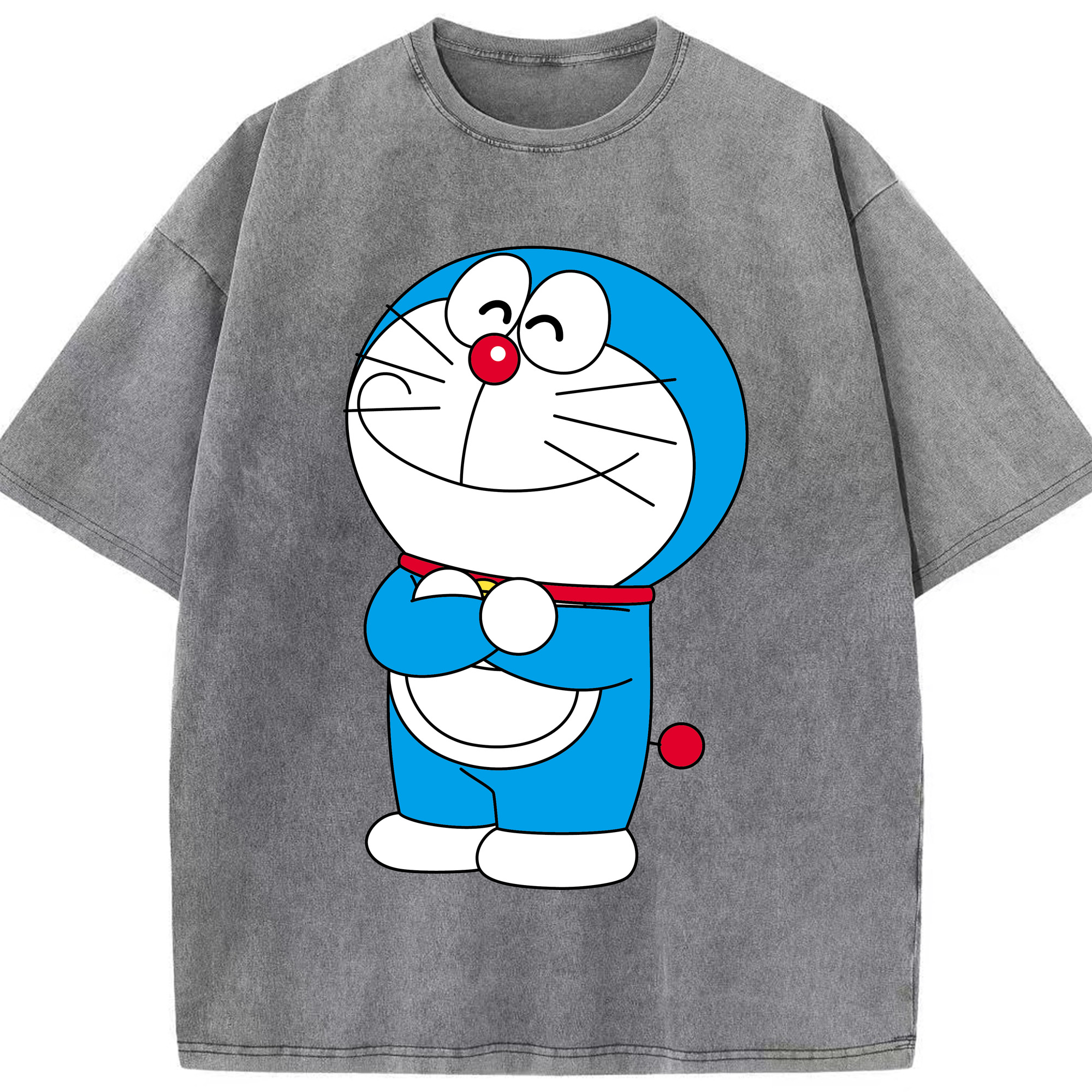 （画像用） ドラえもん Doraemon 綿100% ヴィンテージ風 半袖Tシャツ（フロントプリント）