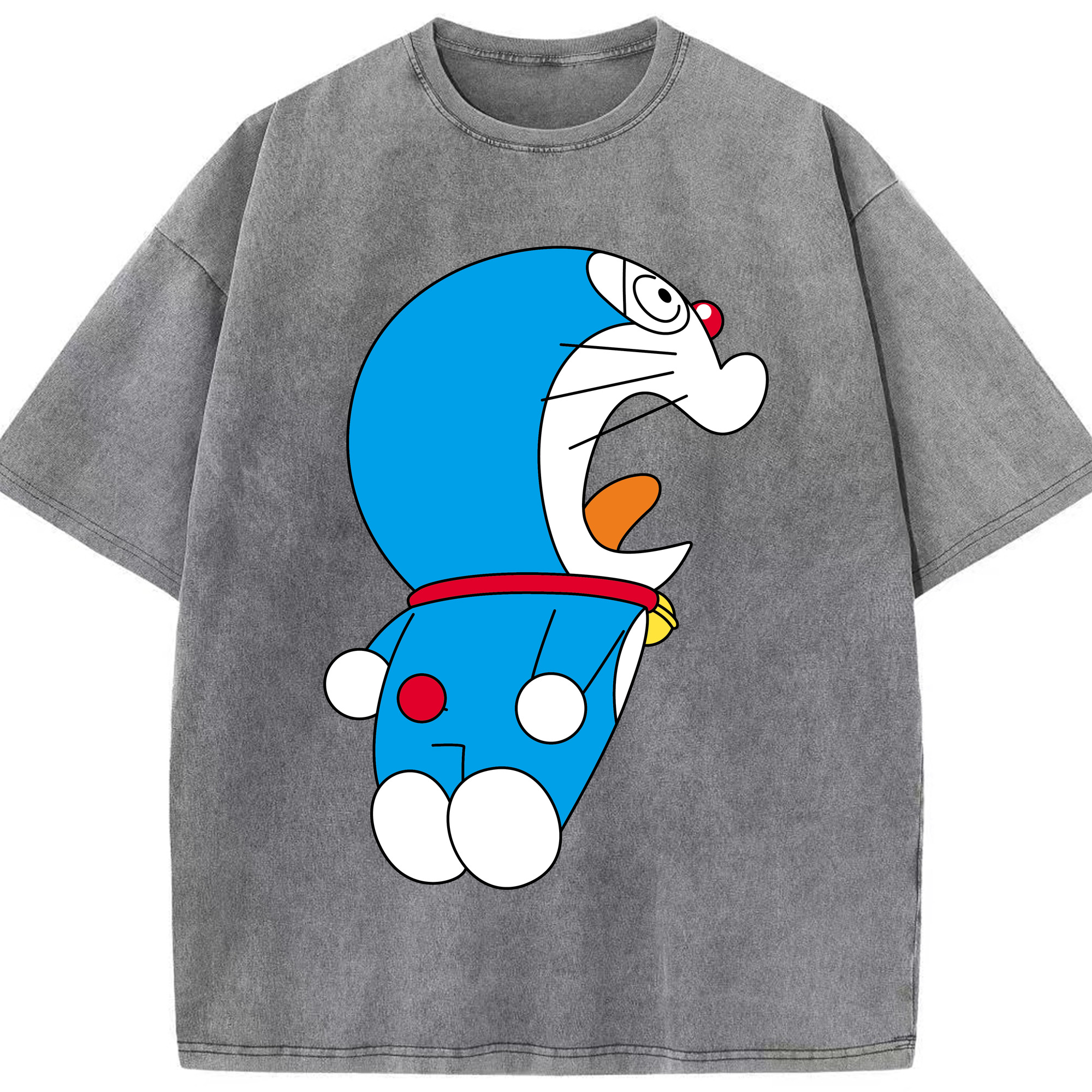 （画像用） ドラえもん Doraemon 綿100% ヴィンテージ風 半袖Tシャツ（フロントプリント）