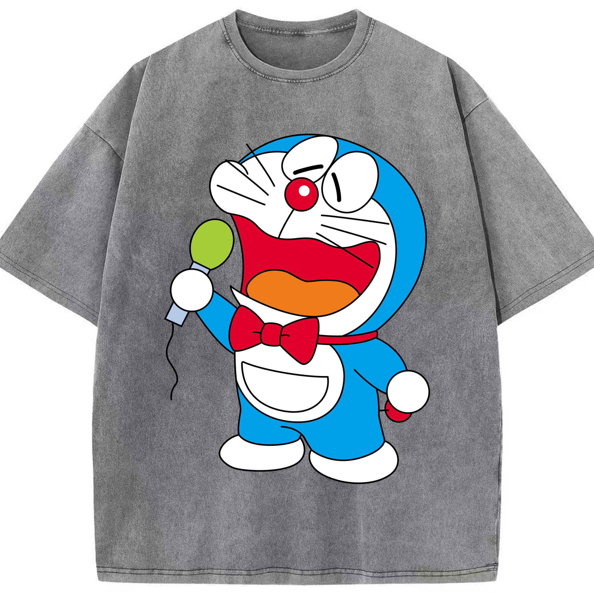 （画像用） ドラえもん Doraemon 綿100% ヴィンテージ風 半袖Tシャツ（フロントプリント）