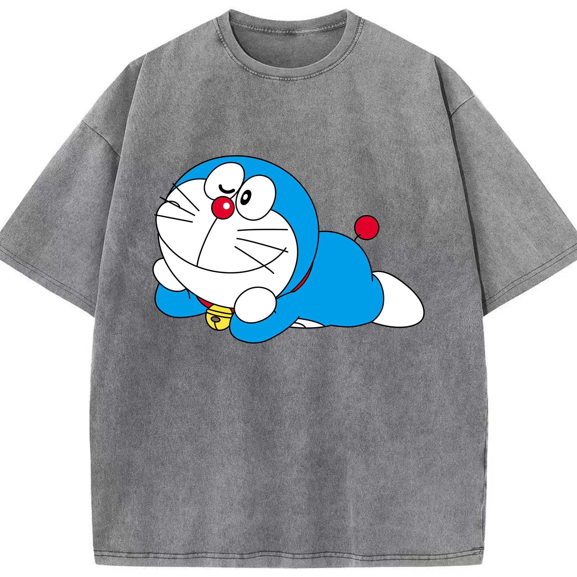 （画像用） ドラえもん Doraemon 綿100% ヴィンテージ風 半袖Tシャツ（フロントプリント）