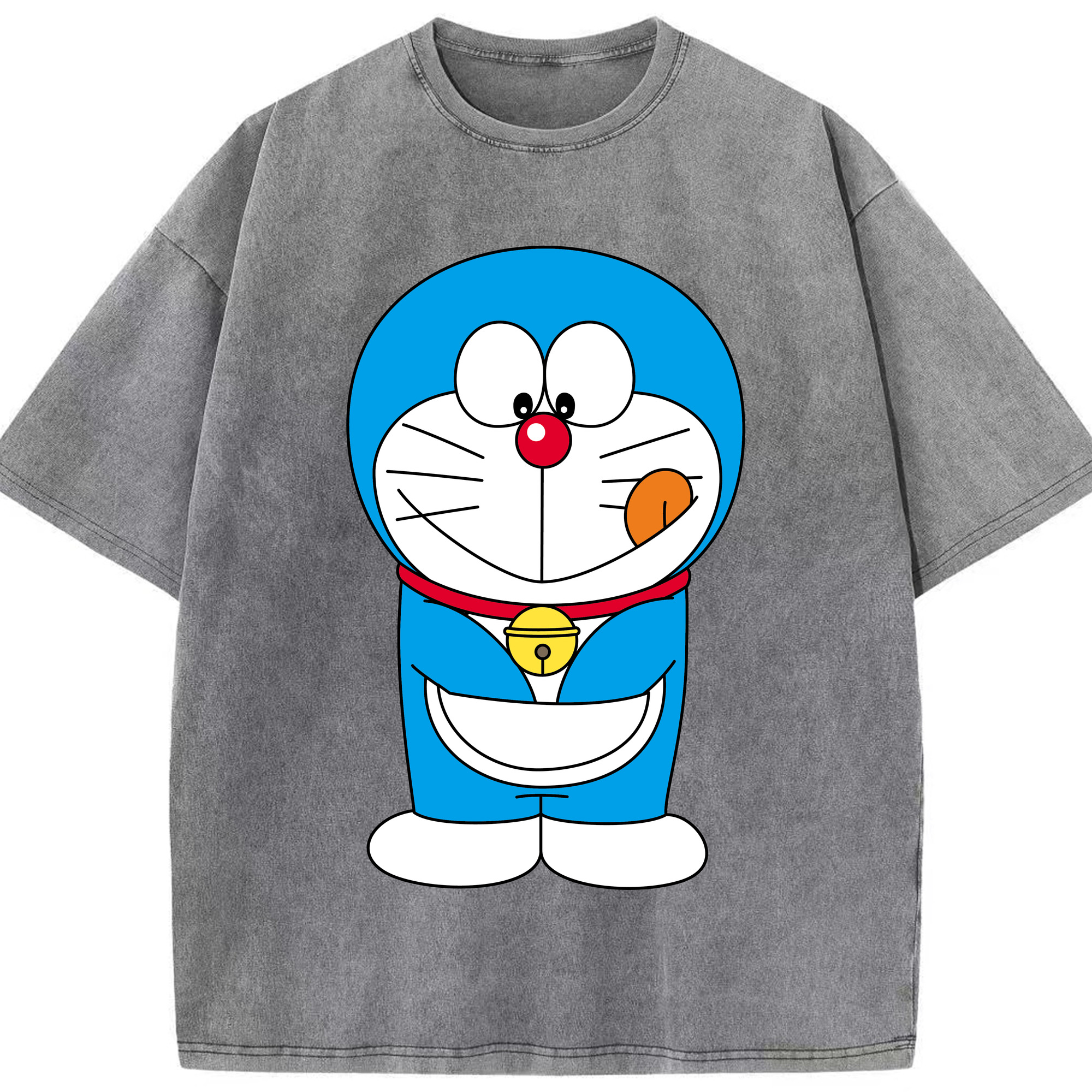 （画像用） ドラえもん Doraemon 綿100% ヴィンテージ風 半袖Tシャツ（フロントプリント）