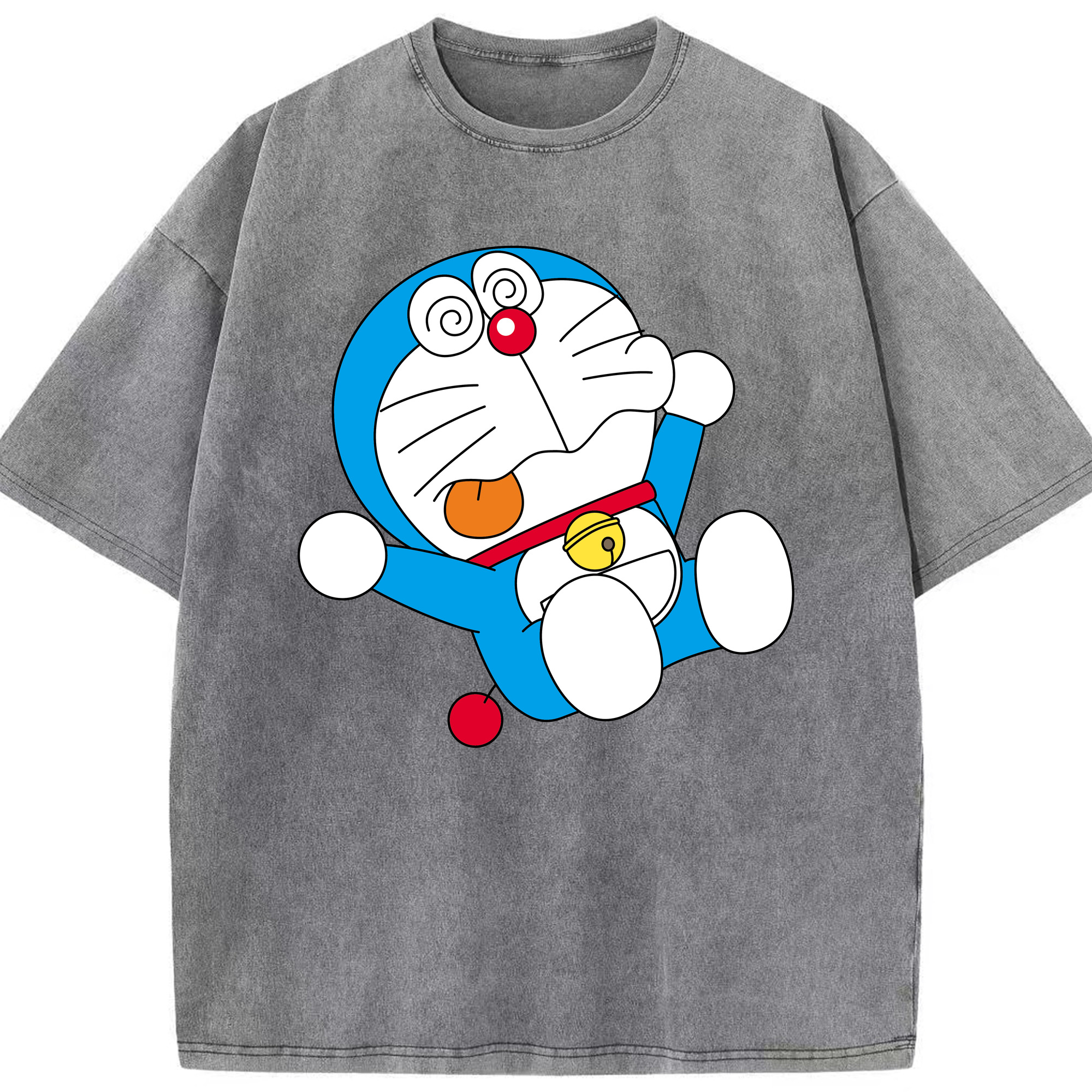 （画像用） ドラえもん Doraemon 綿100% ヴィンテージ風 半袖Tシャツ（フロントプリント）