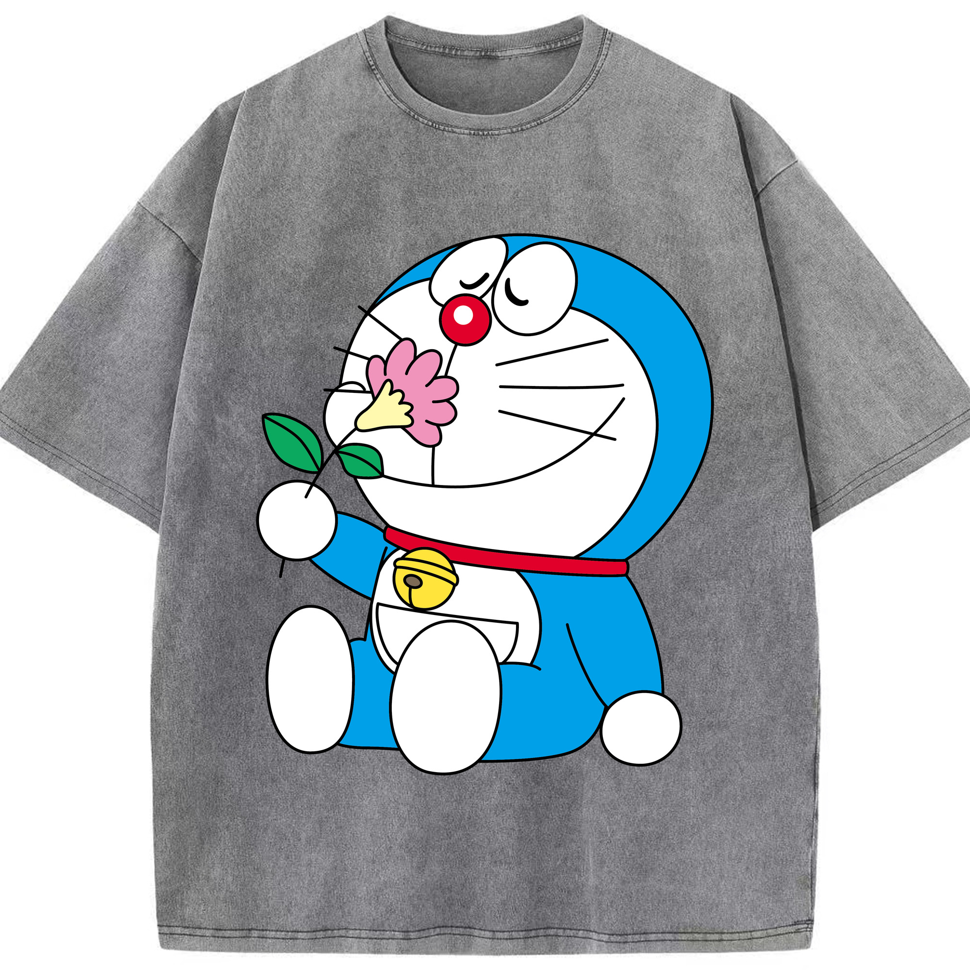 （画像用） ドラえもん Doraemon 綿100% ヴィンテージ風 半袖Tシャツ（フロントプリント）