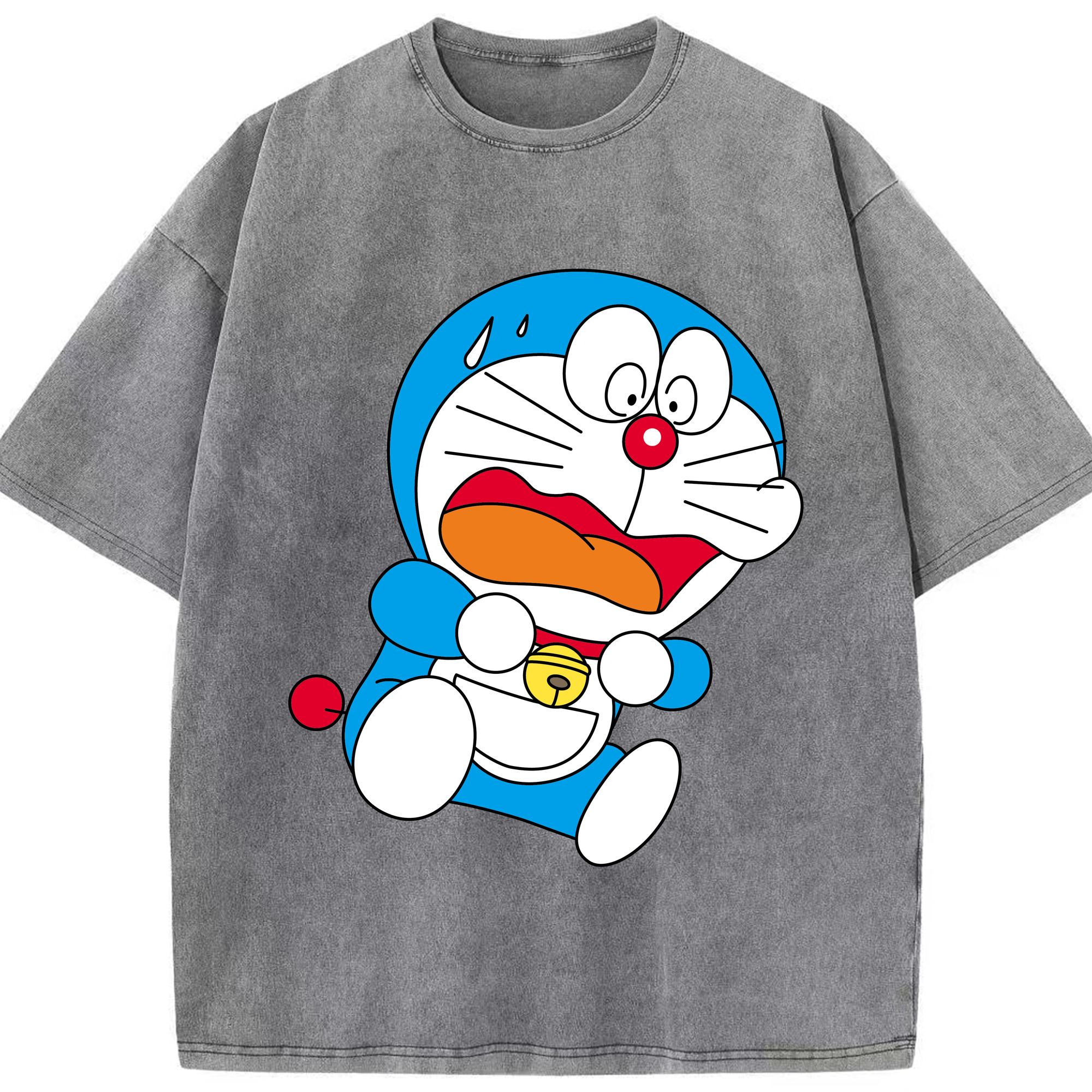 （画像用） ドラえもん Doraemon 綿100% ヴィンテージ風 半袖Tシャツ（フロントプリント）