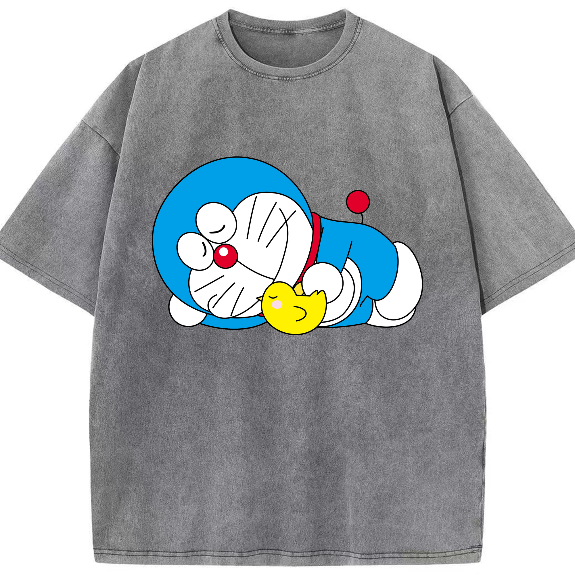 （画像用） ドラえもん Doraemon 綿100% ヴィンテージ風 半袖Tシャツ（フロントプリント）