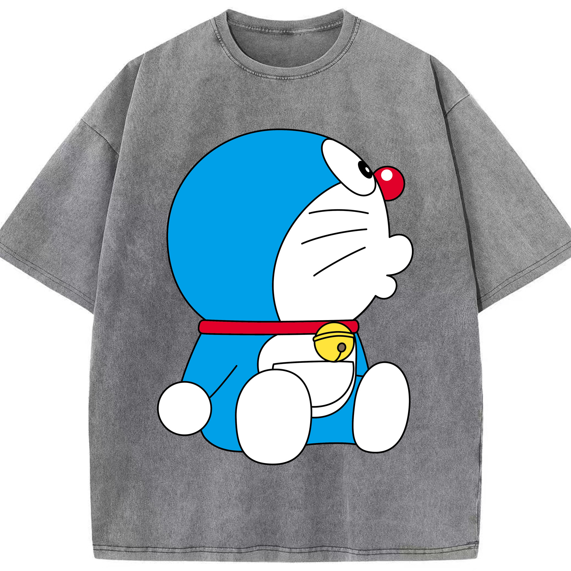 （画像用） ドラえもん Doraemon 綿100% ヴィンテージ風 半袖Tシャツ（フロントプリント）