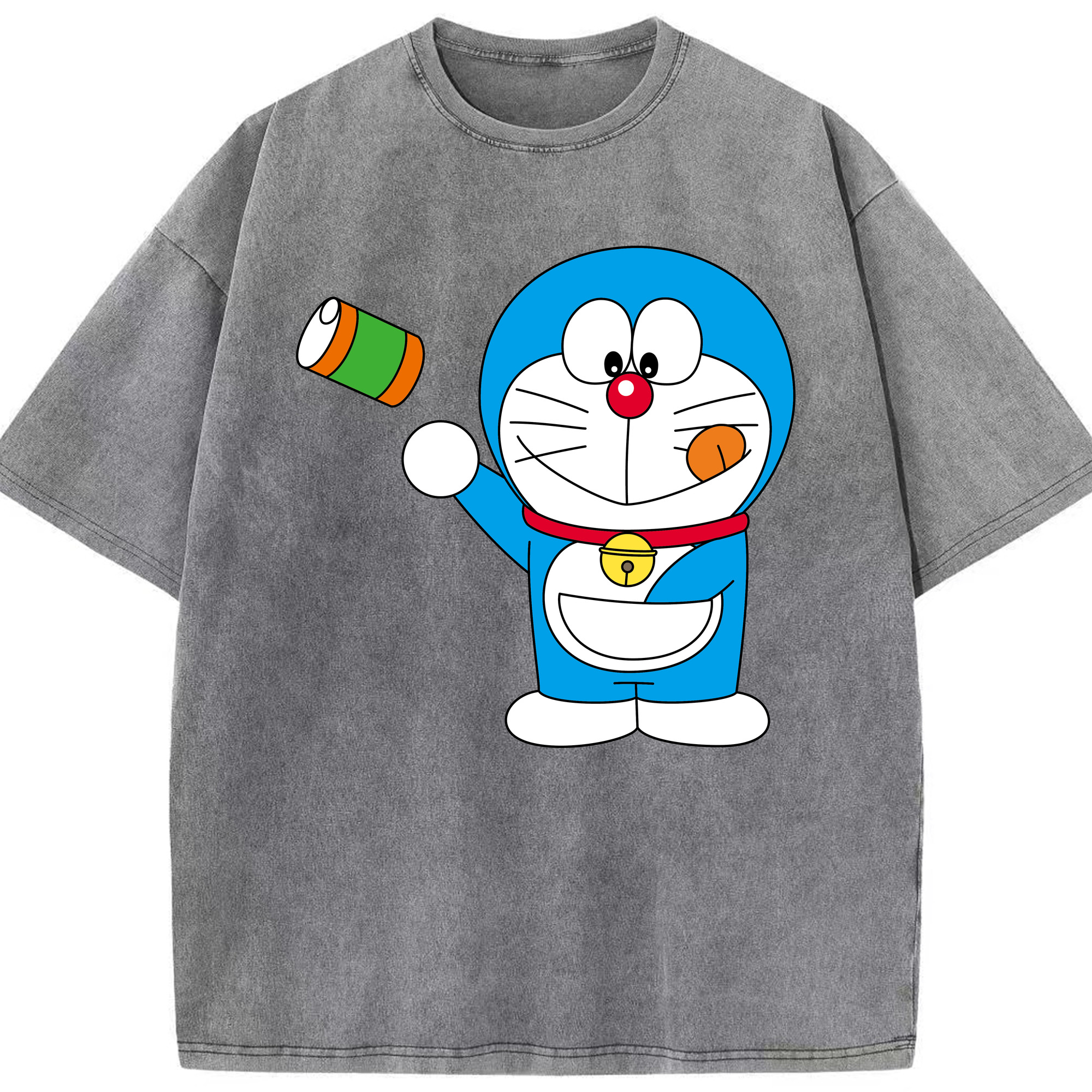 （画像用） ドラえもん Doraemon 綿100% ヴィンテージ風 半袖Tシャツ（フロントプリント）