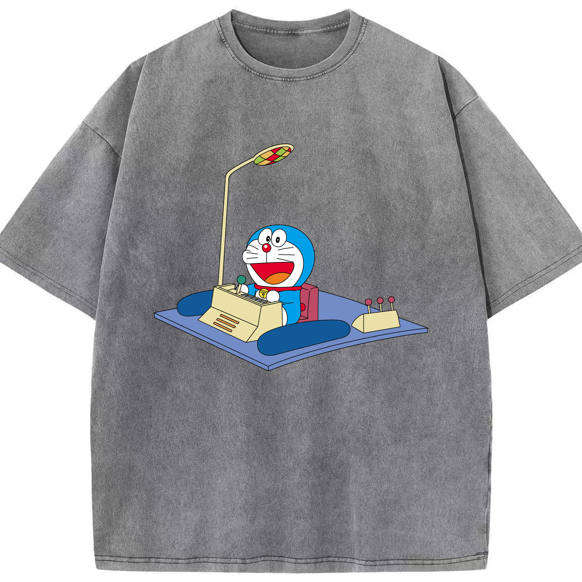 （画像用） ドラえもん Doraemon 綿100% ヴィンテージ風 半袖Tシャツ（フロントプリント）