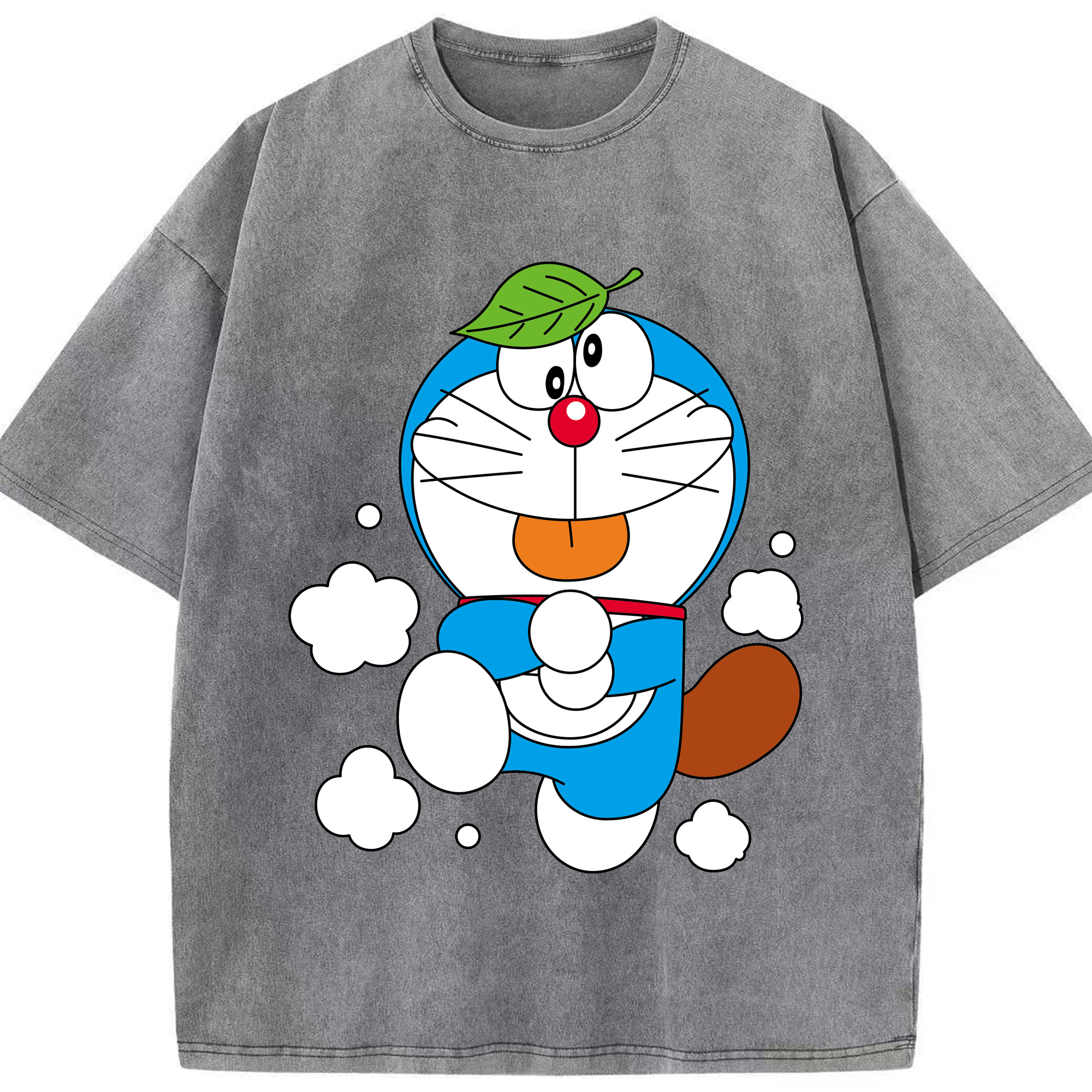 （画像用） ドラえもん Doraemon 綿100% ヴィンテージ風 半袖Tシャツ（フロントプリント）