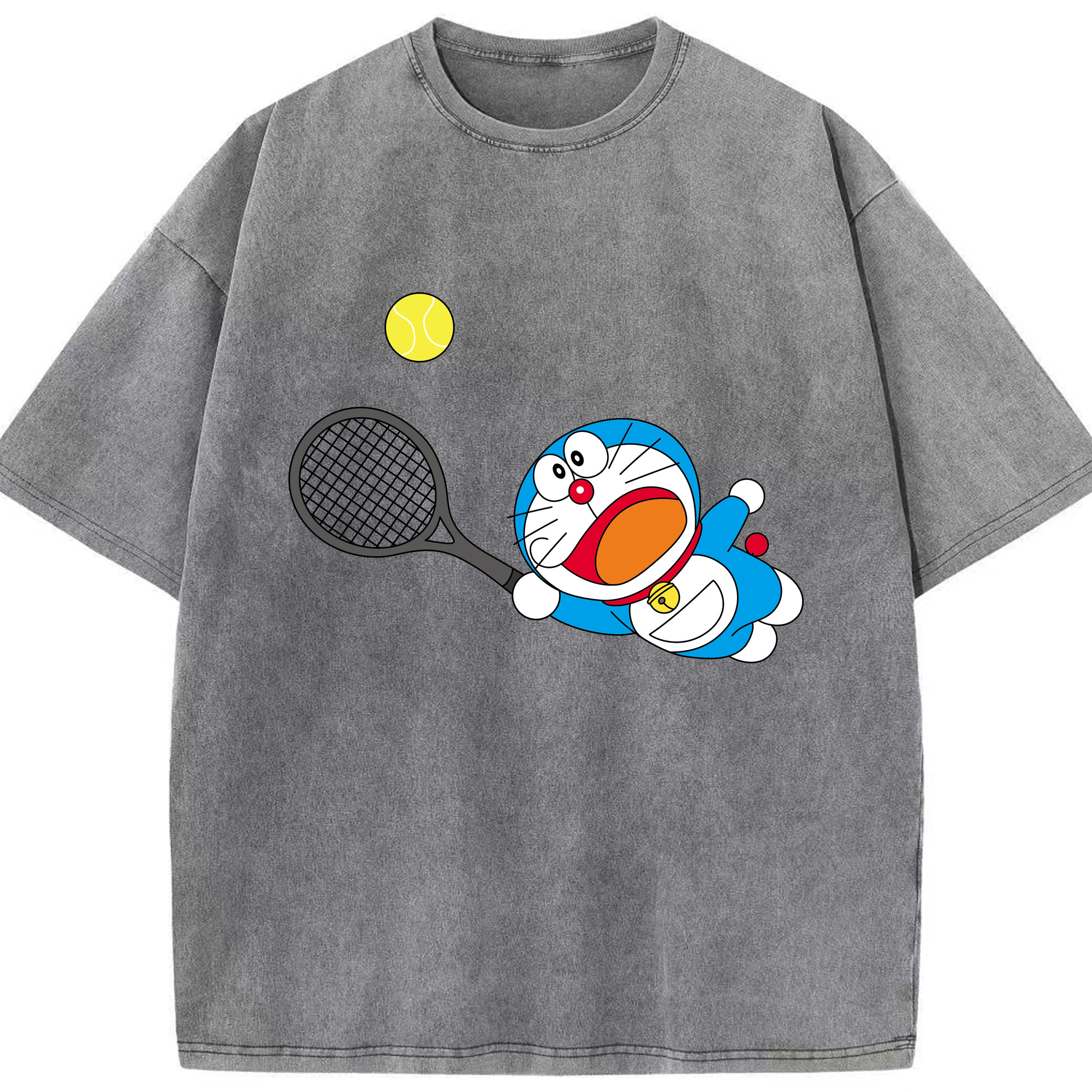 （画像用） ドラえもん Doraemon 綿100% ヴィンテージ風 半袖Tシャツ（フロントプリント）