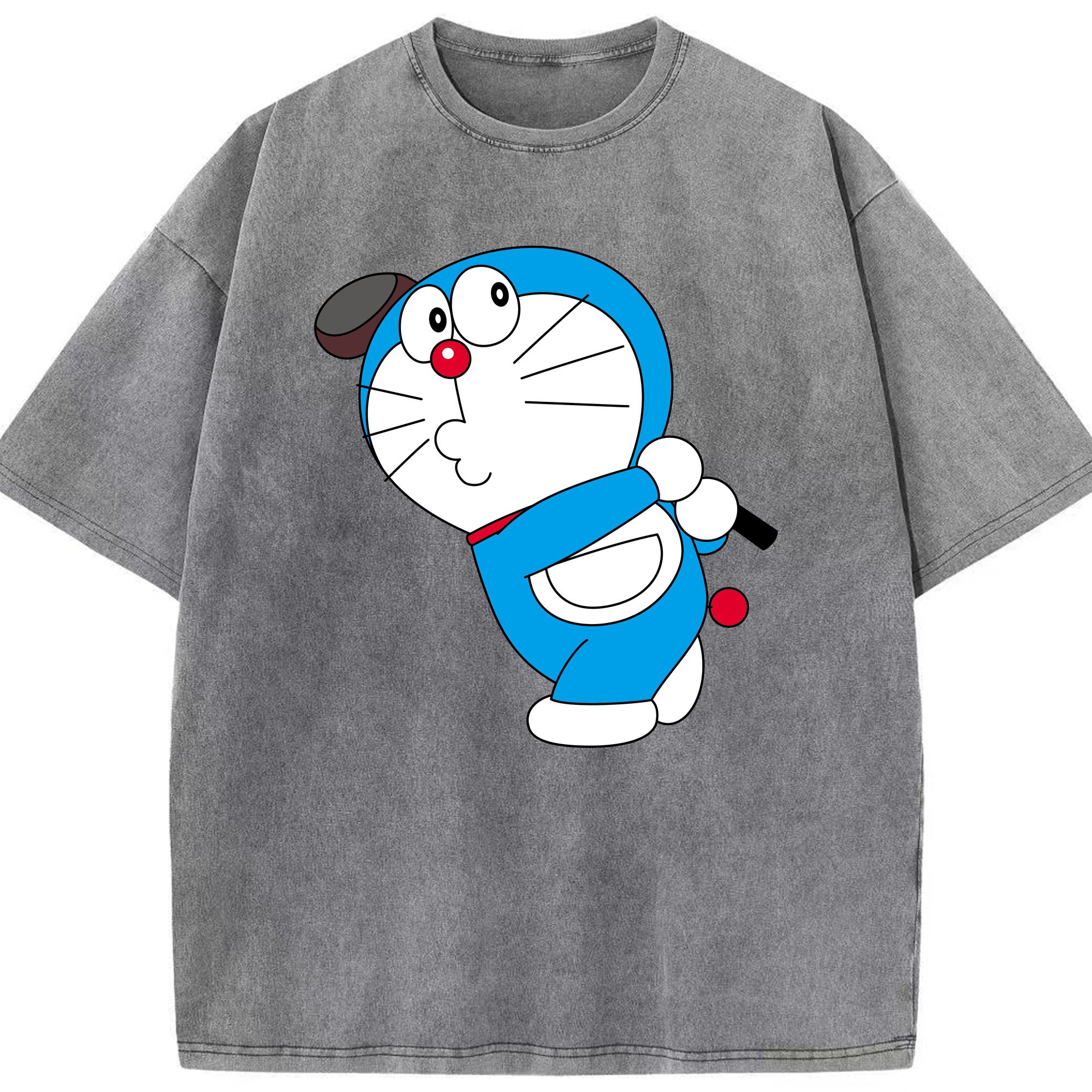 （画像用） ドラえもん Doraemon 綿100% ヴィンテージ風 半袖Tシャツ（フロントプリント）