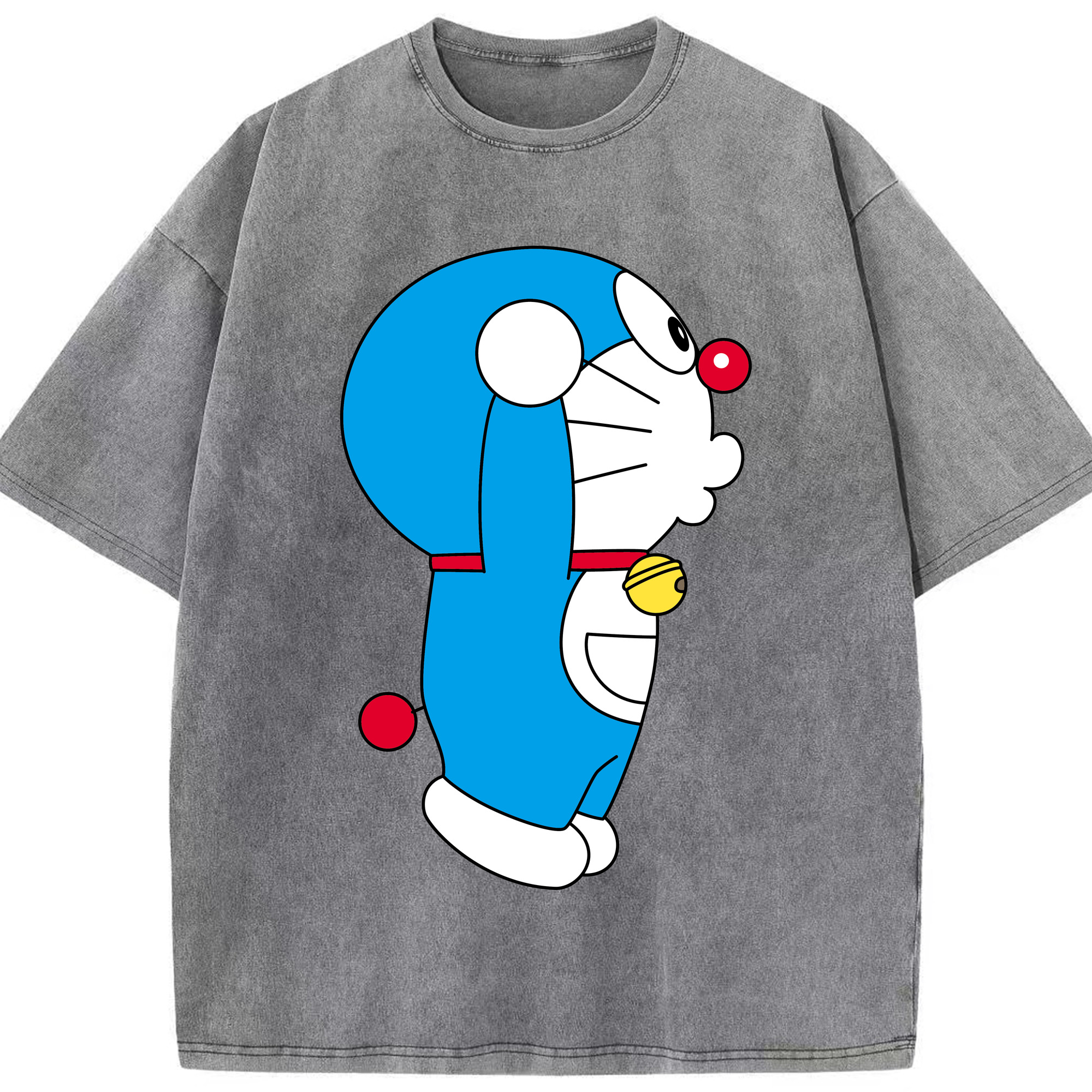 （画像用） ドラえもん Doraemon 綿100% ヴィンテージ風 半袖Tシャツ（フロントプリント）